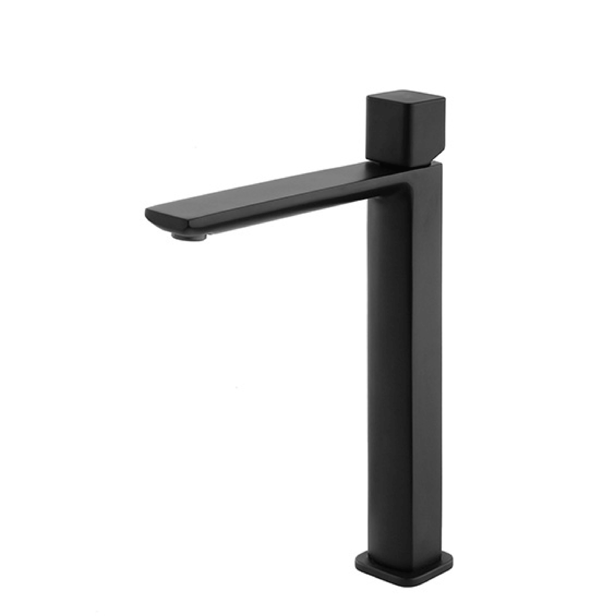 Miscelatore Lavabo Alto Completo Di Piletta Click - Clack Feridras "Lotus" Nero Opaco - Dabicasa