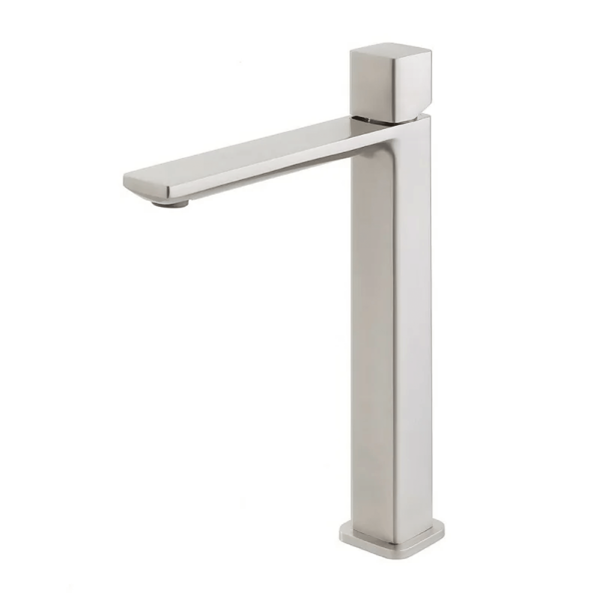 Miscelatore Lavabo Alto Completo Di Piletta Click - Clack Feridras "Lotus" Nickel Spazzolato - Dabicasa