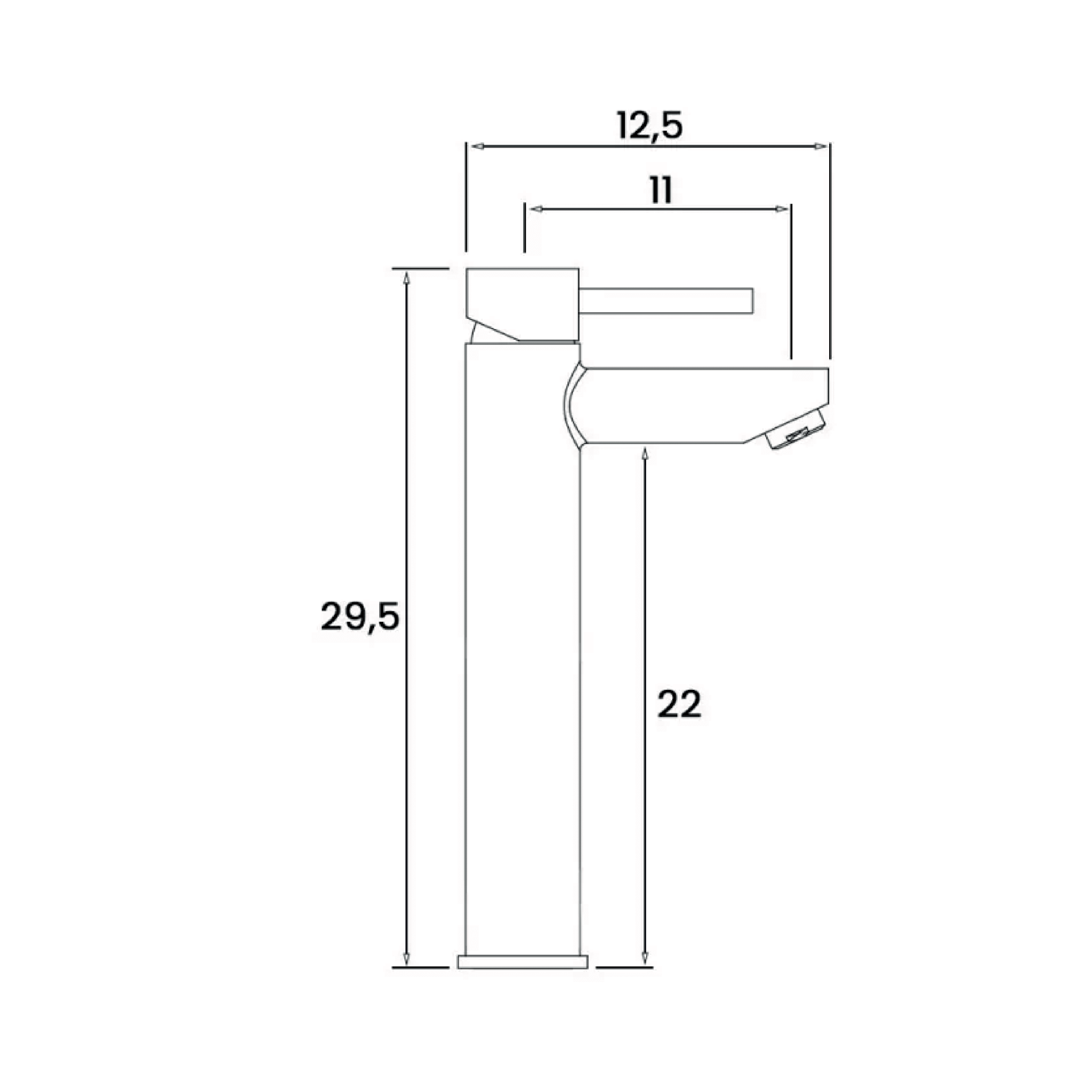 Miscelatore Lavabo Alto Completo Di Piletta Click - Clack Feridras "York" Inox Spazzolato - Dabicasa