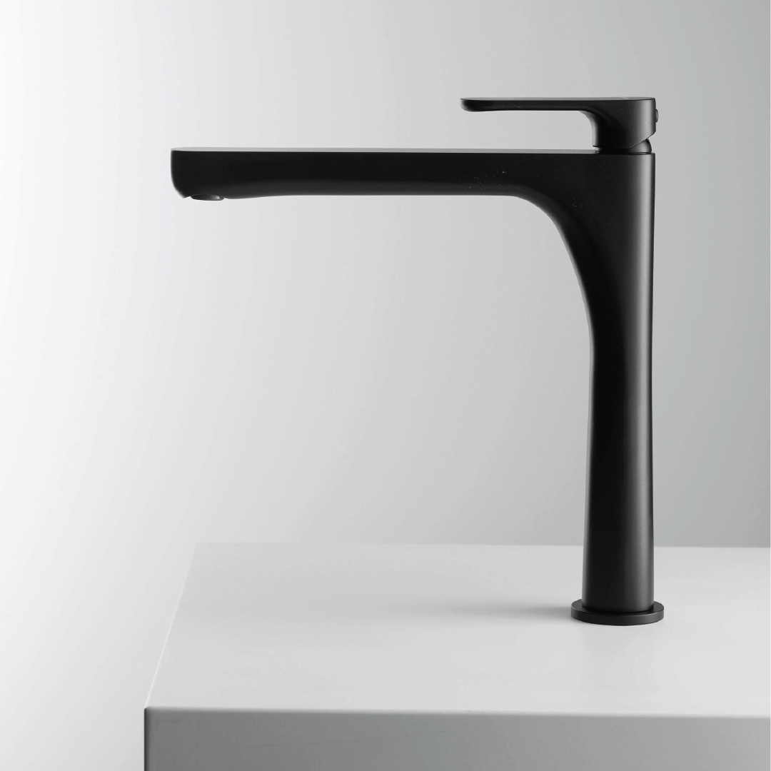 Miscelatore Lavabo Alto Senza Scarico NewForm "Linfa II" Nero Opaco - Dabicasa