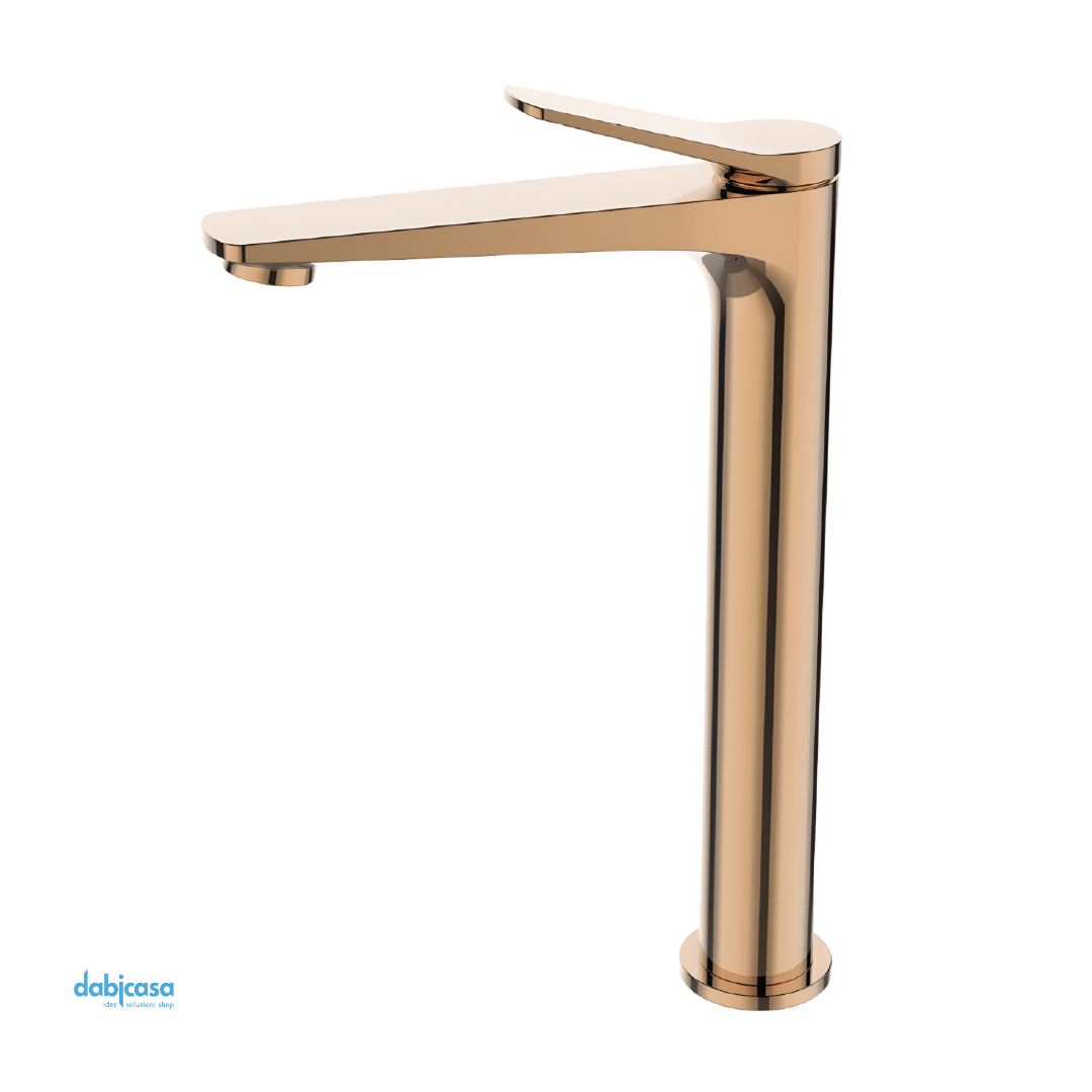 Miscelatore Lavabo Alto "Up" In Ottone Finitura Oro Rosa S/Scarico - Dabicasa