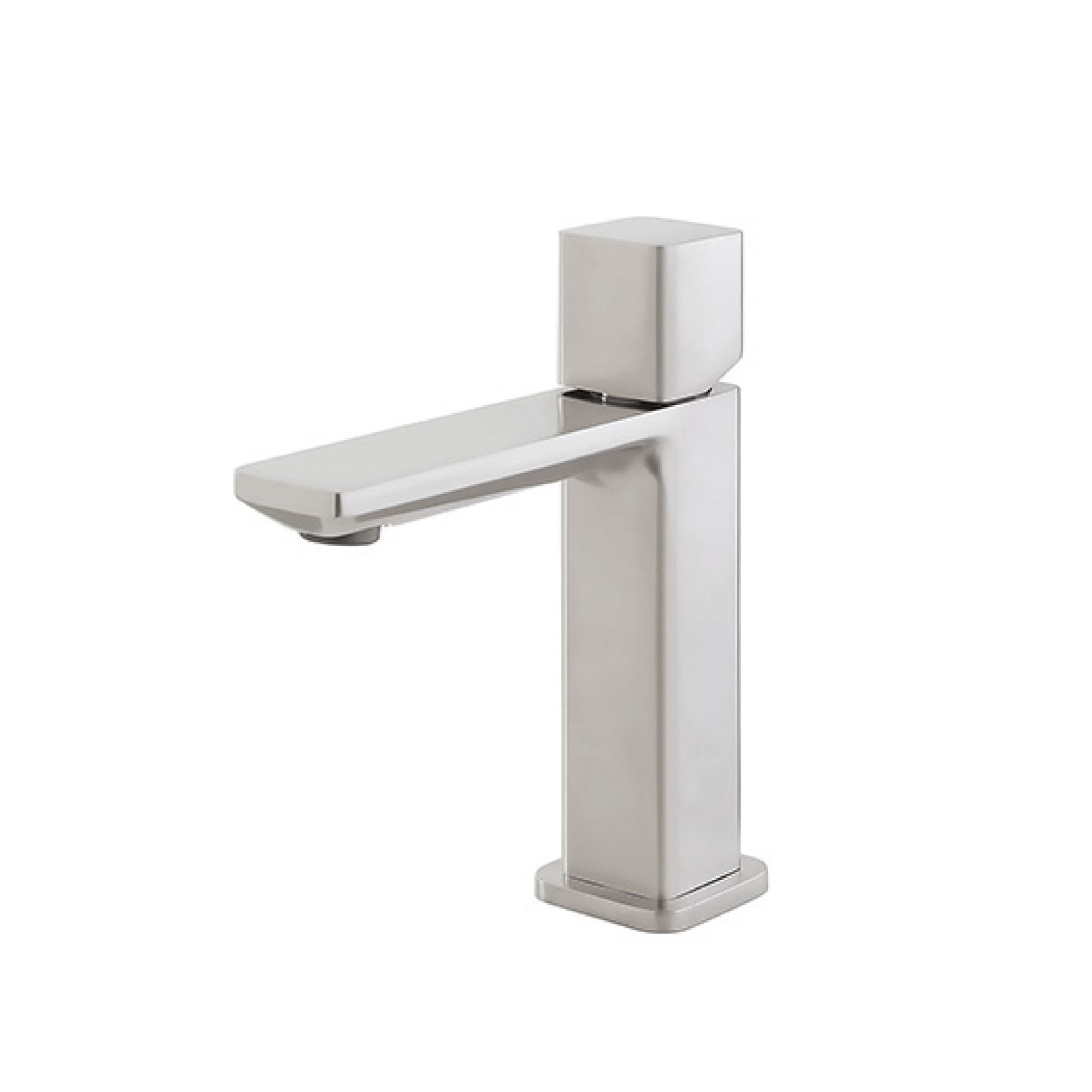 Miscelatore Lavabo Completo Di Piletta Click - Clack Feridras "Lotus" Nickel Spazzolato - Dabicasa