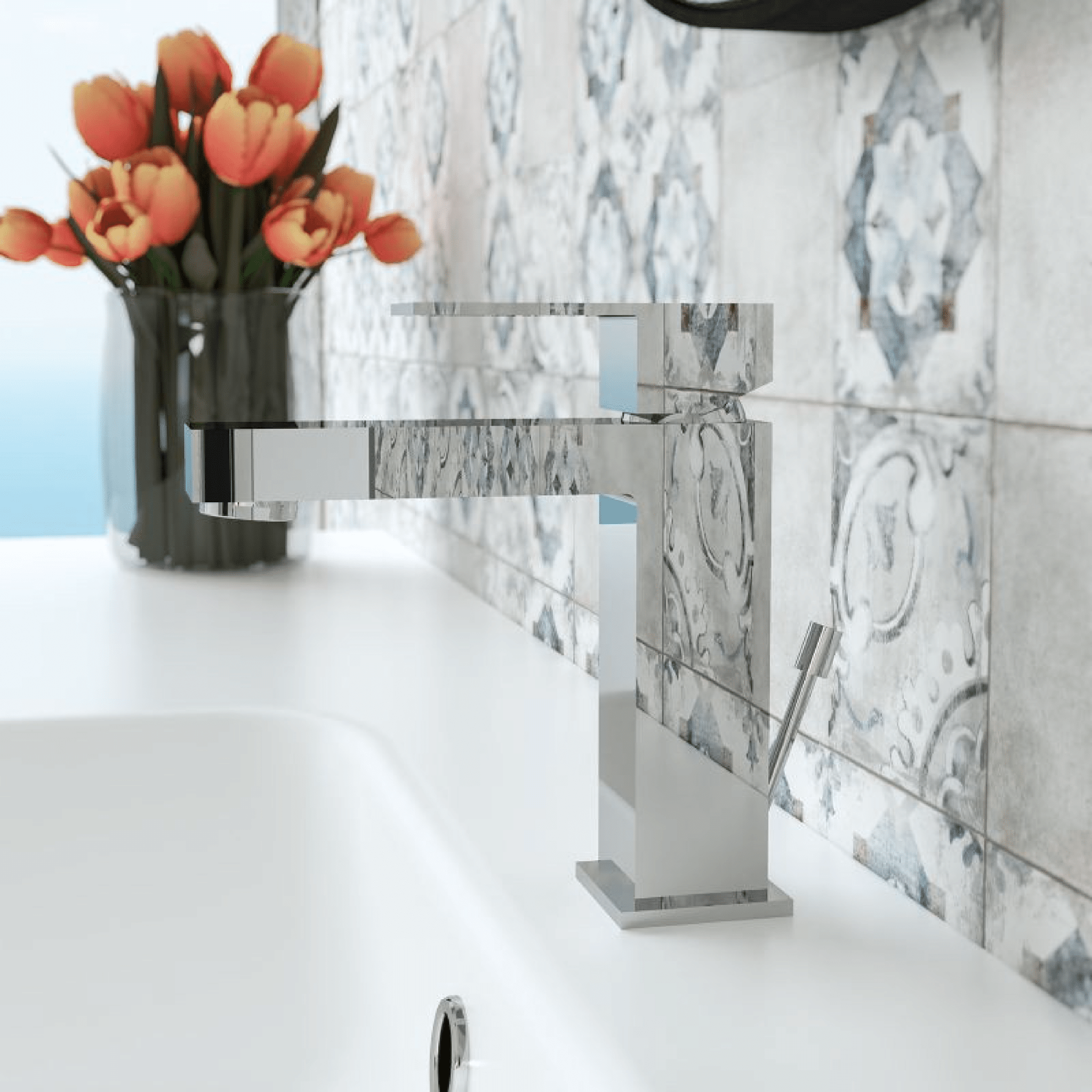 Miscelatore Lavabo Con Scarico Ercos "Italia R" Cromo Lucido - Dabicasa