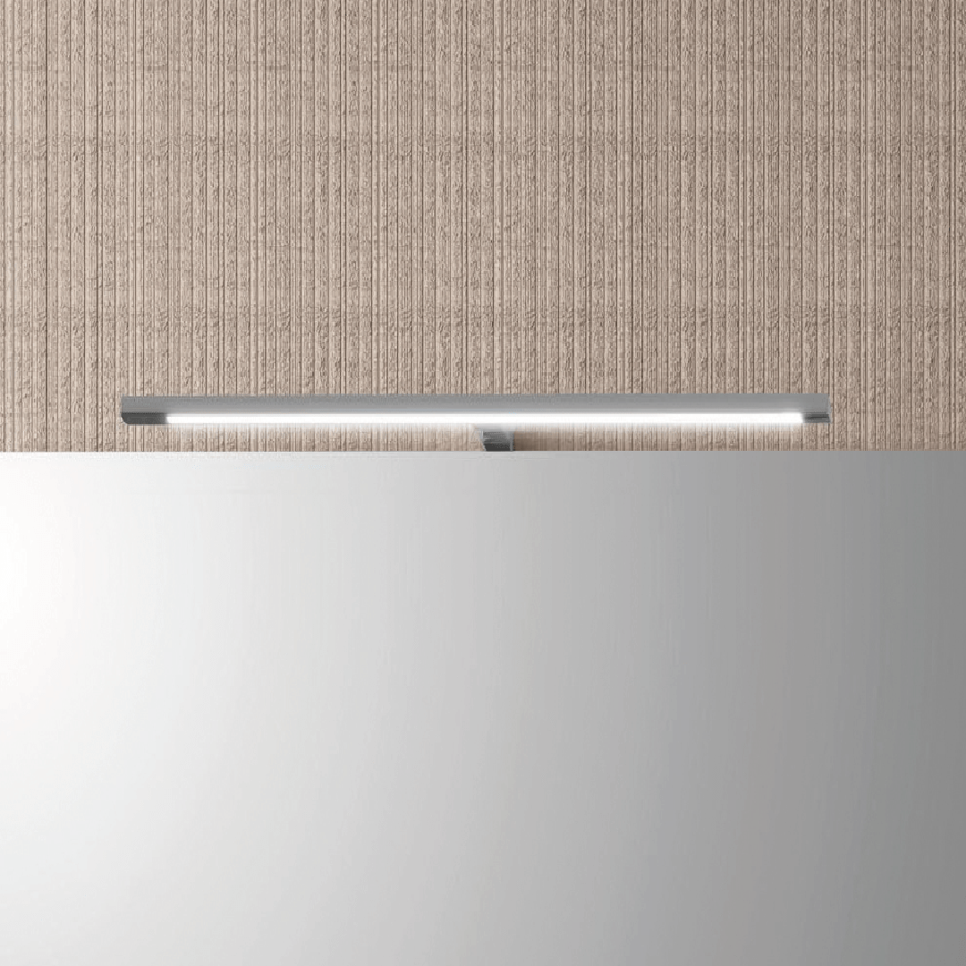 Mobile Bagno a Terra 90 Cm Tre Cassetti Specchio Con Illuminazione Led Italbagno "Step" - Dabicasa
