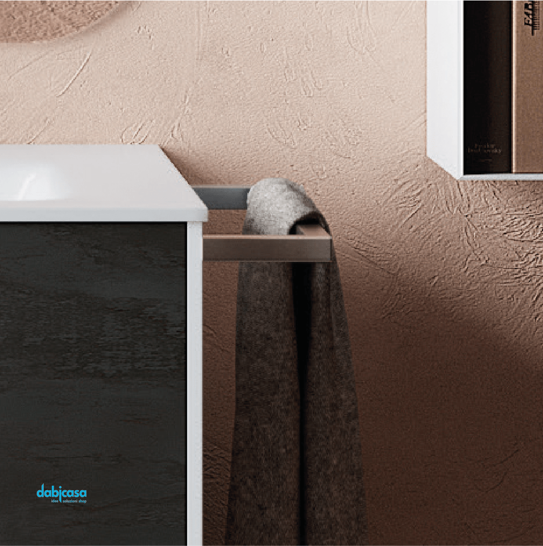 Mobile Bagno Sospeso "Step" Da 60 Cm Composto Da Due Cassetti Lavabo E Specchio Con Lampada Led - Dabicasa