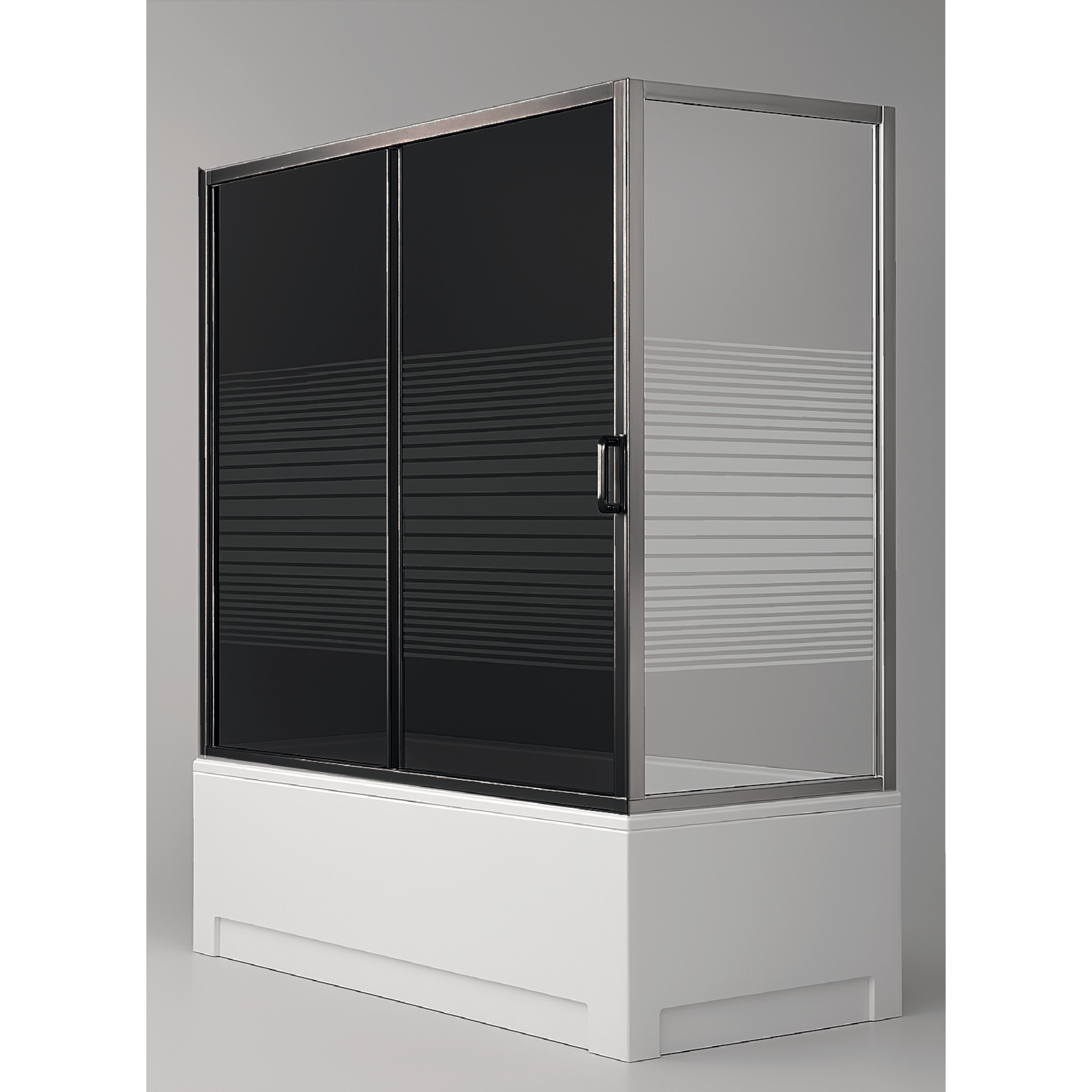Parete Fissa Per Sopravasca 80 Cm Giava Argento Lucido/Vetro Laguna - Dabicasa