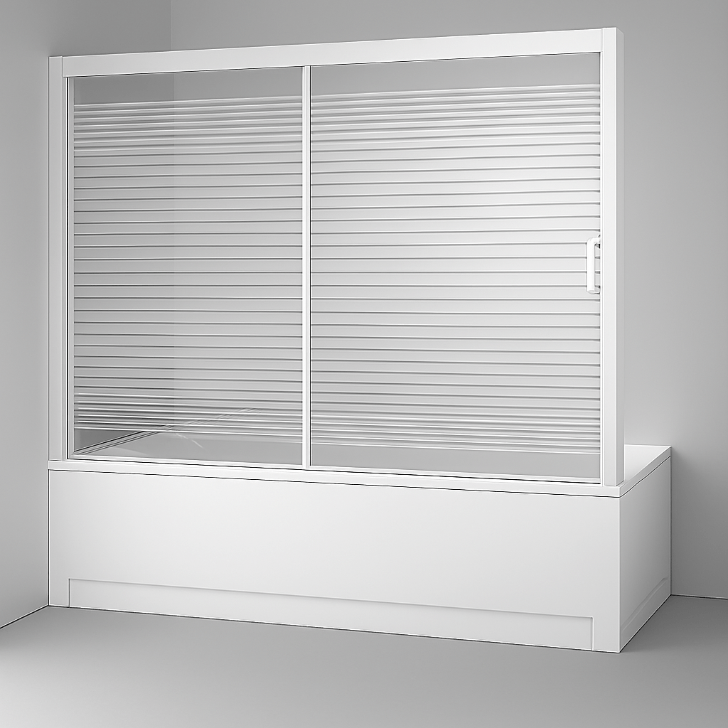 Parete Sopravasca a Nicchia Con Un'Anta Scorrevole 180 Cm Giava Bianco/Vetro Laguna - Dabicasa