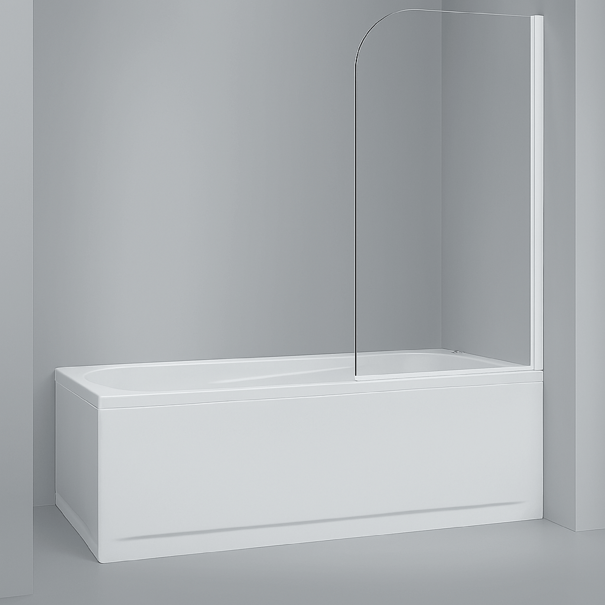 Parete Sopravasca Girevole Versione Dx 80 Cm Giava Bianco/Vetro Trasparente - Dabicasa