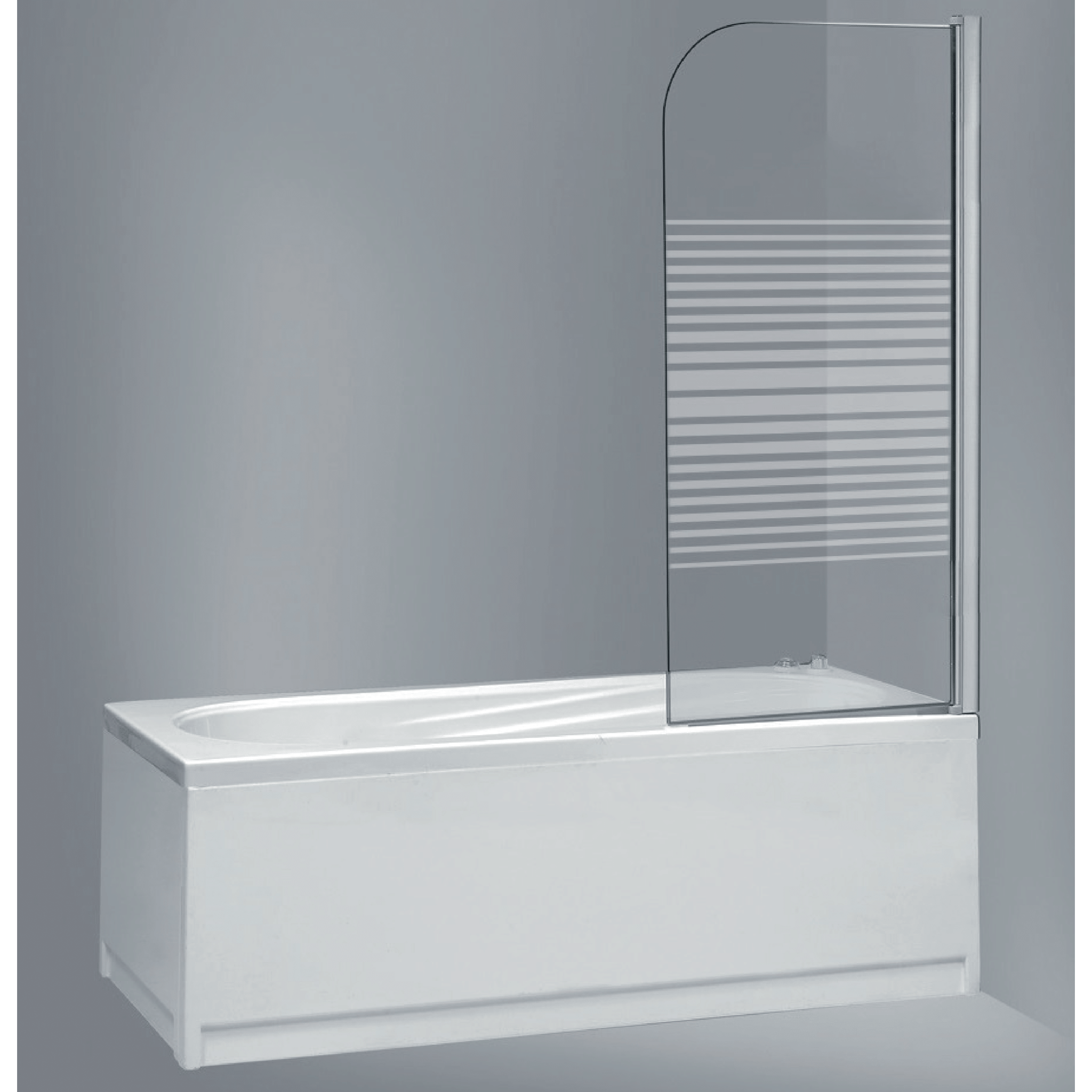 Parete Sopravasca Girevole Versione Dx 85 Cm Giava Argento Lucido/Vetro Laguna - Dabicasa