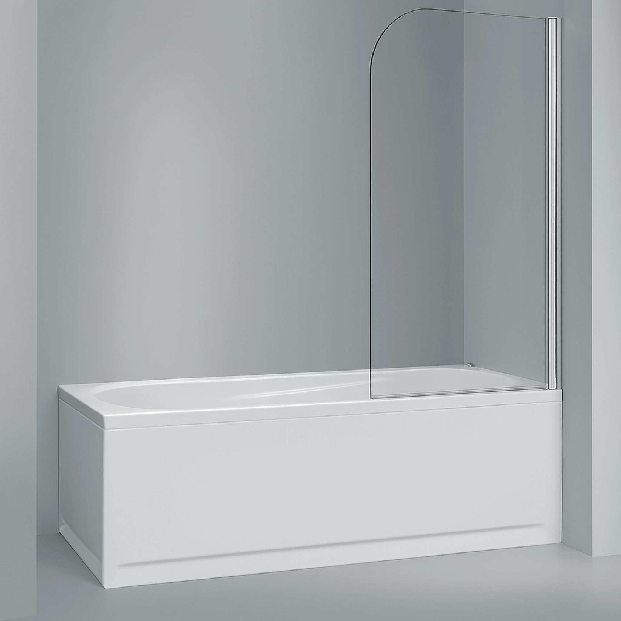 Parete Sopravasca Girevole Versione Dx 85 Cm Giava Bianco/Vetro Trasparente - Dabicasa