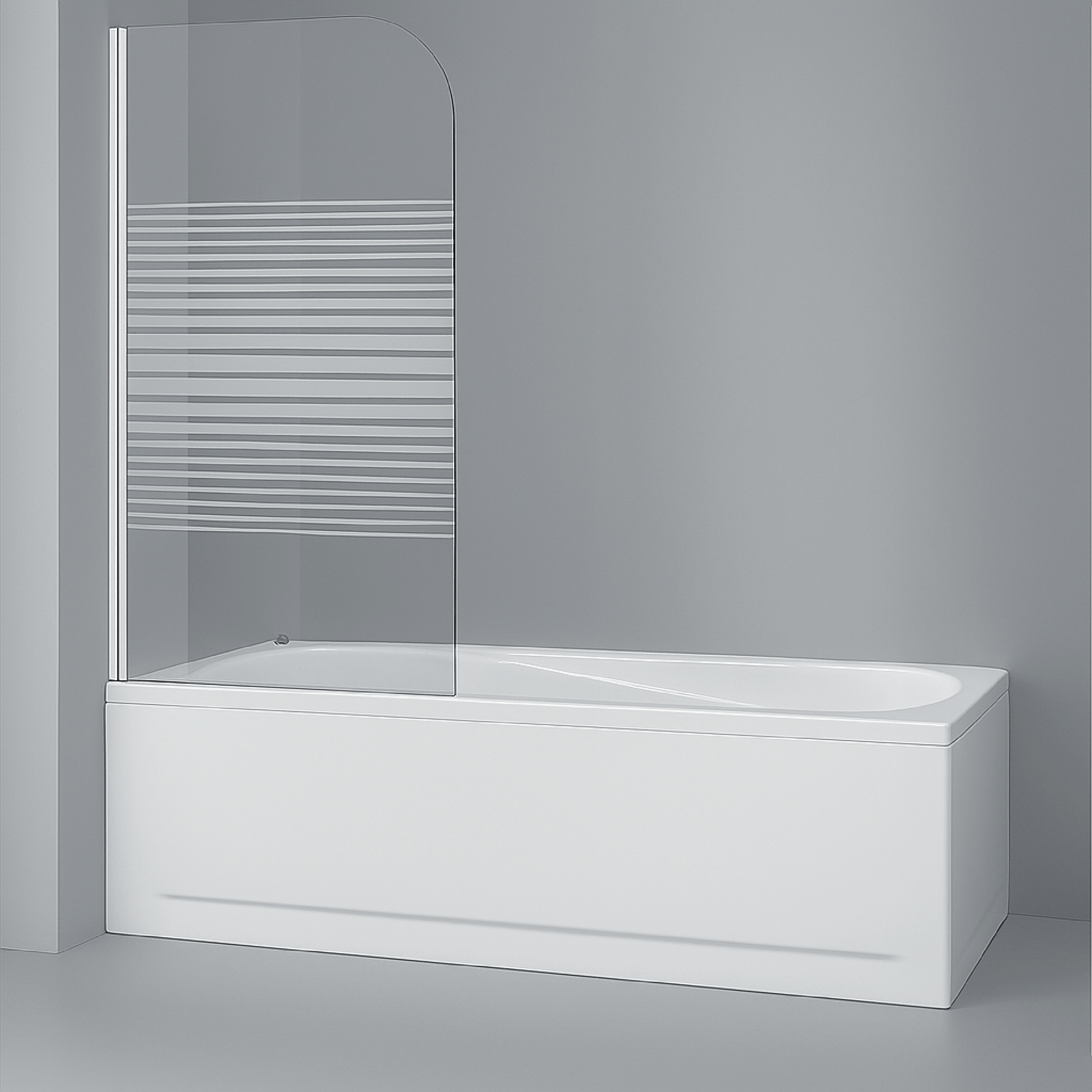 Parete Sopravasca Girevole Versione Sx 80 Cm Giava Bianco/Vetro Laguna - Dabicasa