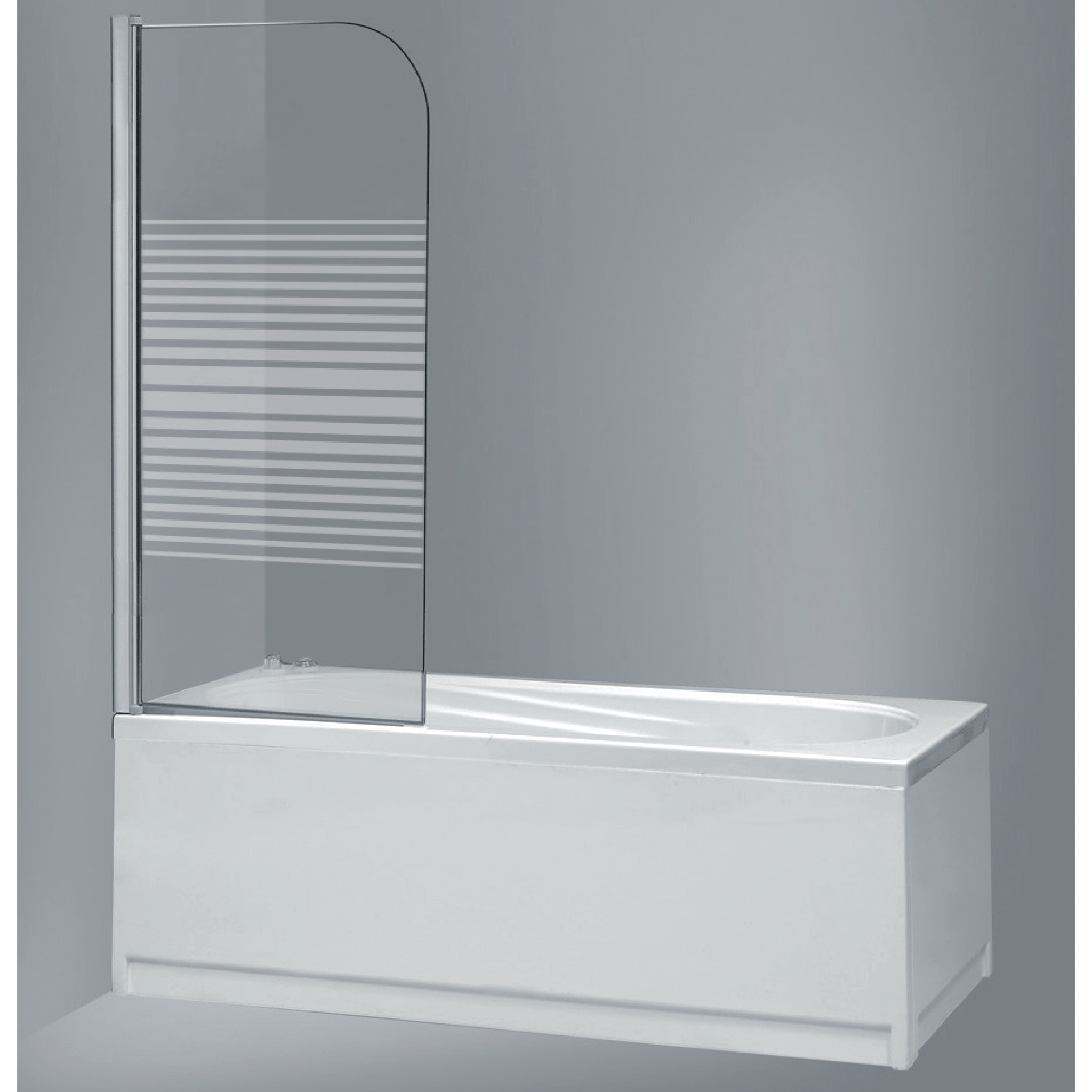 Parete Sopravasca Girevole Versione Sx 85 Cm Giava Argento Lucido/Vetro Laguna - Dabicasa