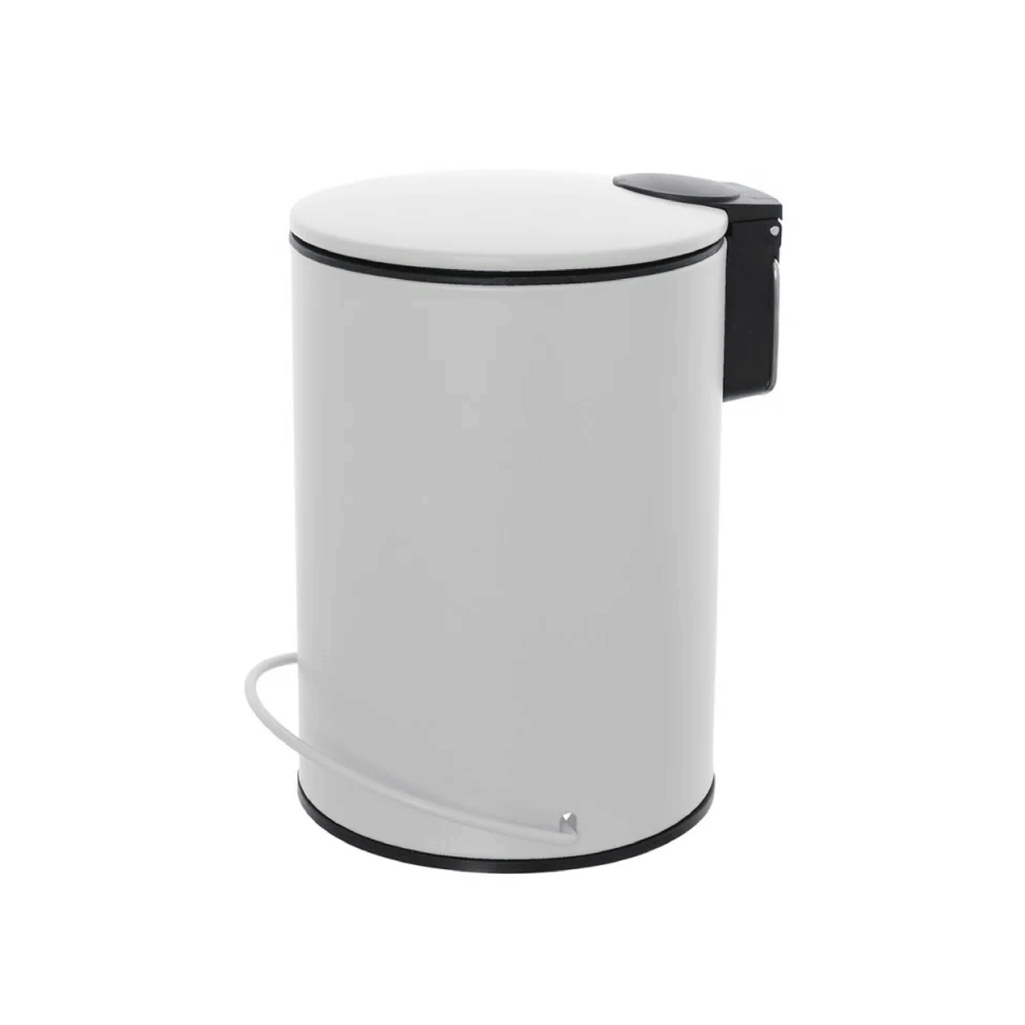 Pattumiera Bagno Con Chiusura Rallentata 3 Lt Feridras "Color" Bianco - Dabicasa