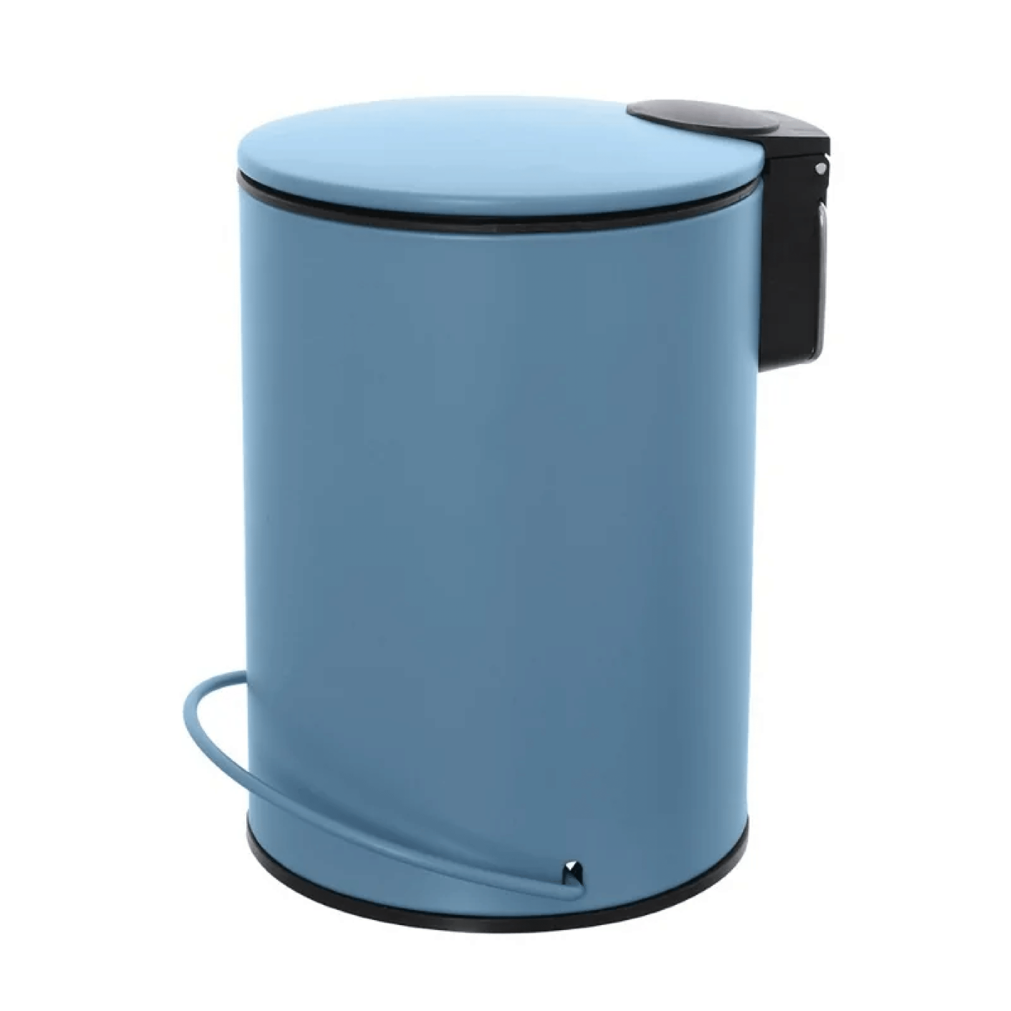 Pattumiera Bagno Con Chiusura Rallentata 3 Lt Feridras "Color" Blu Pastello - Dabicasa