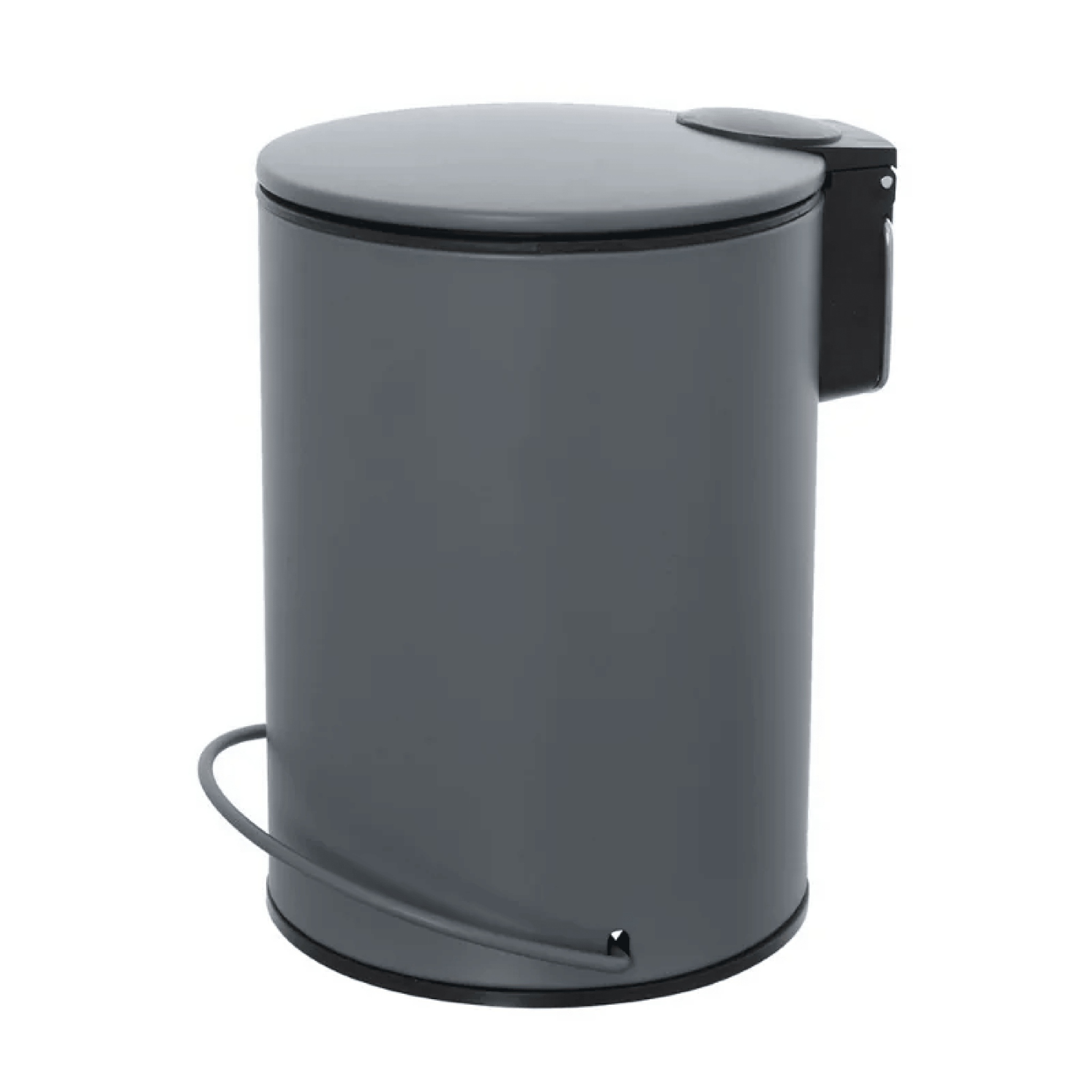Pattumiera Bagno Con Chiusura Rallentata 3 Lt Feridras "Color" Grigio - Dabicasa