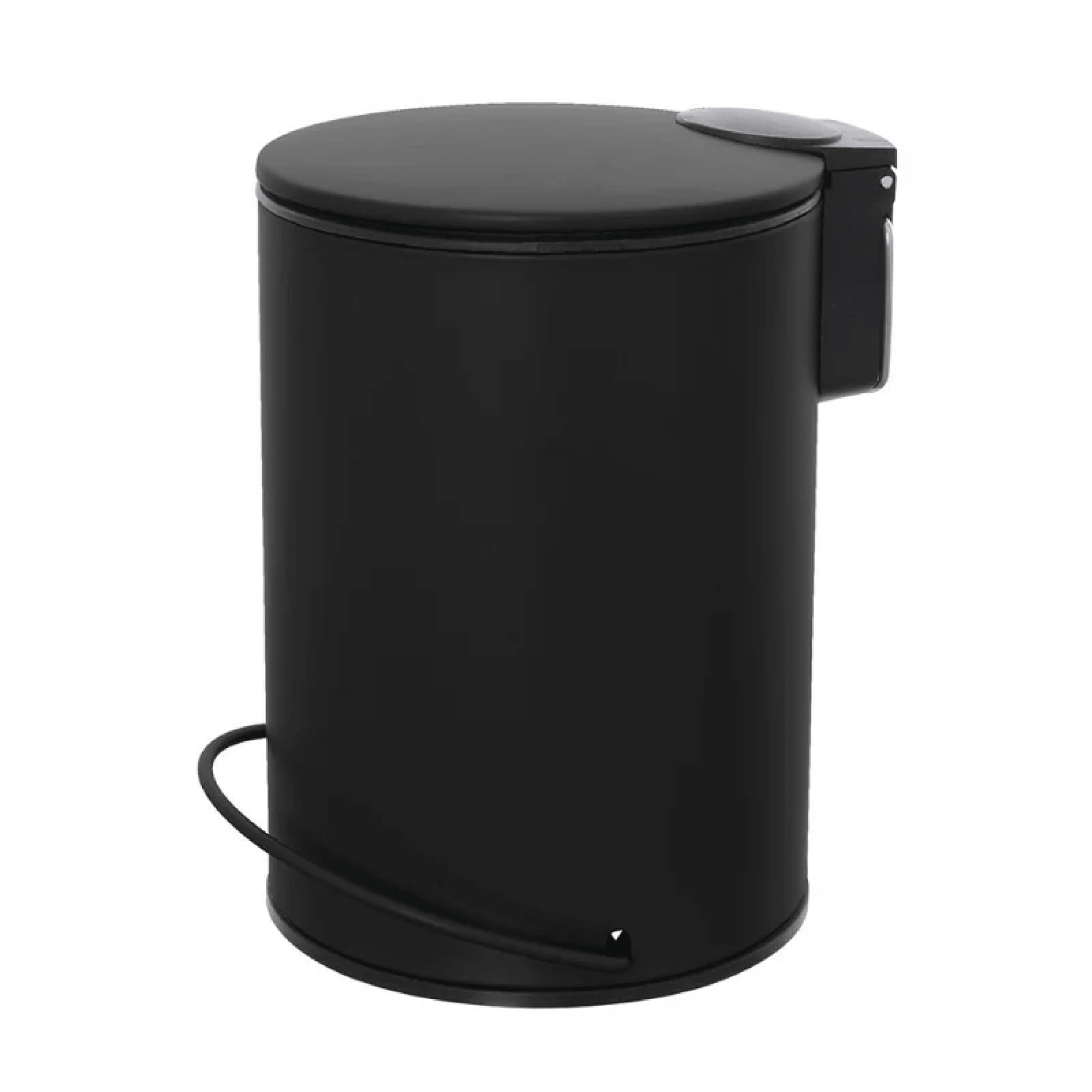 Pattumiera Bagno Con Chiusura Rallentata 3 Lt Feridras "Color" Nero - Dabicasa