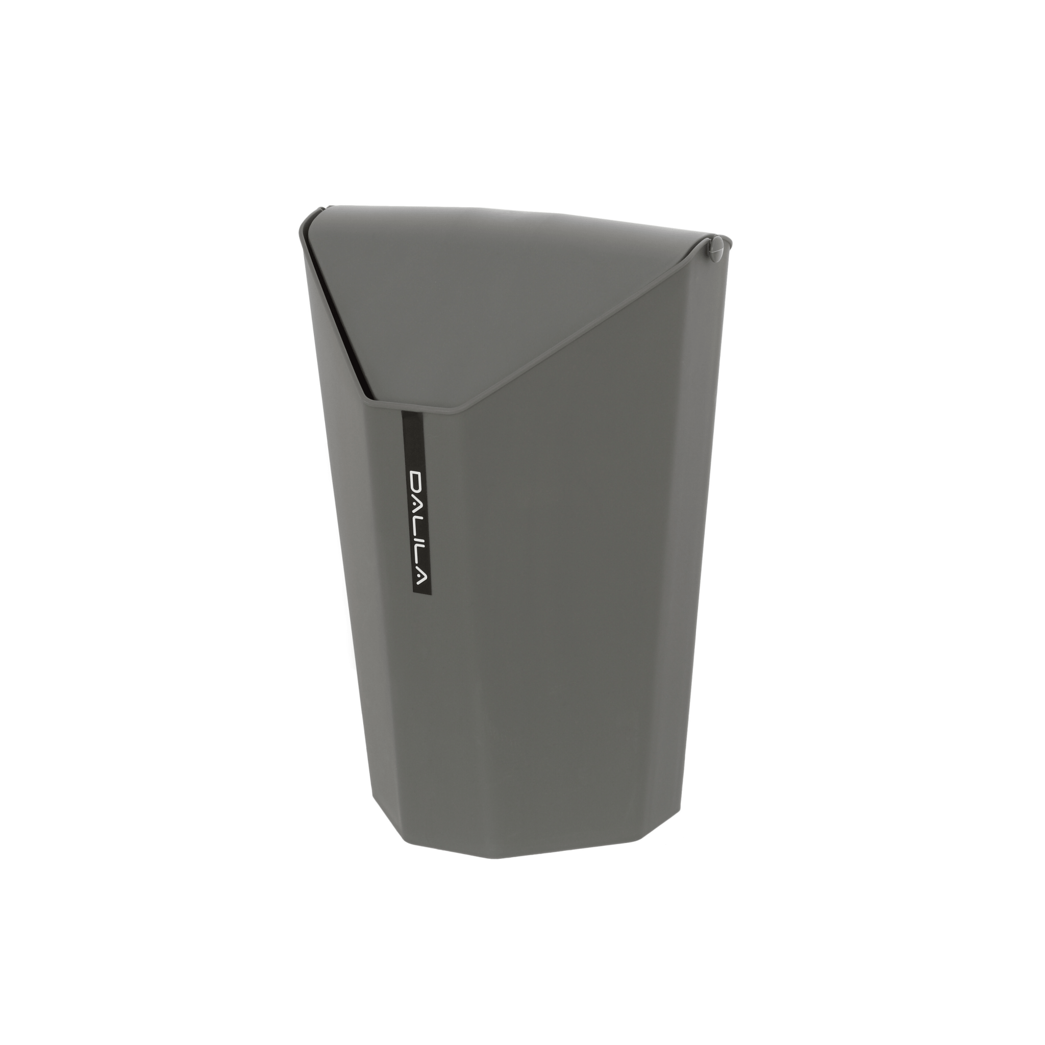 Pattumiera Bagno Con Coperchio Basculante 6,5 Lt Feridras "Dalila" Grigio - Dabicasa