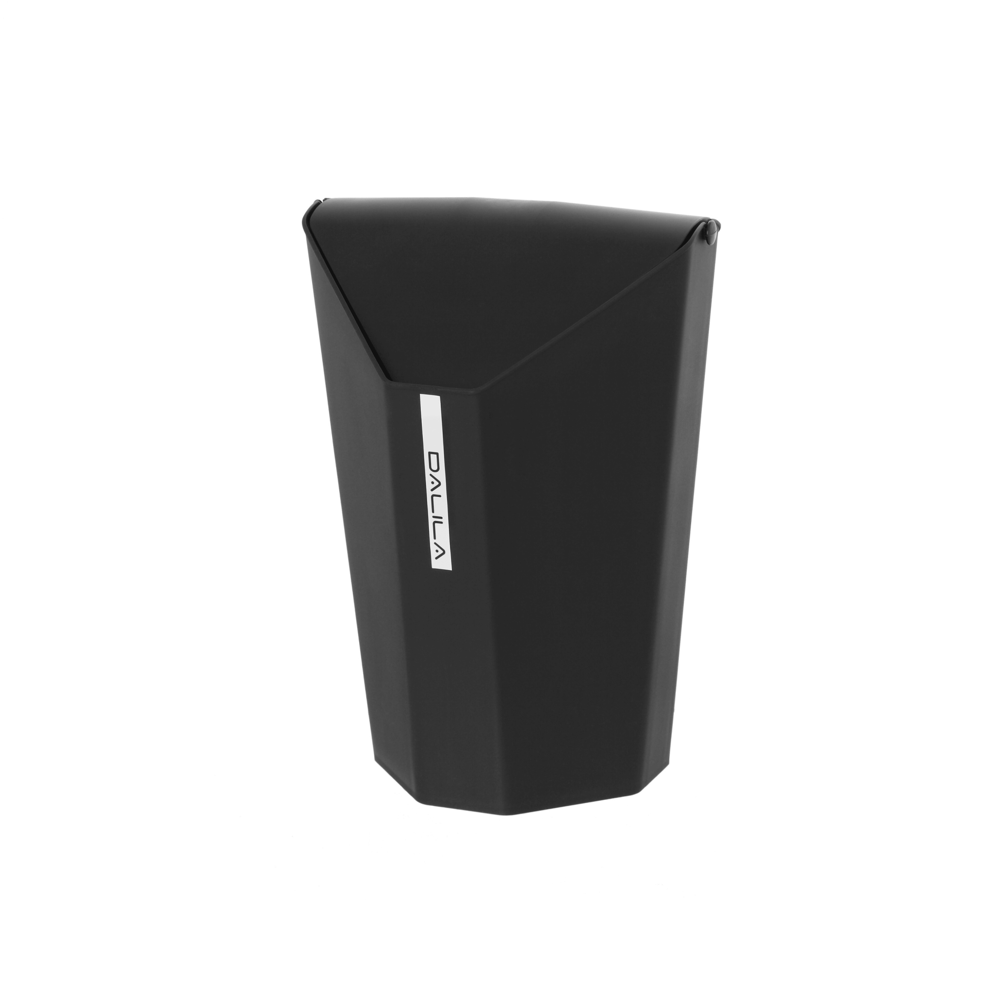Pattumiera Bagno Con Coperchio Basculante 6,5 Lt Feridras "Dalila" Nero - Dabicasa