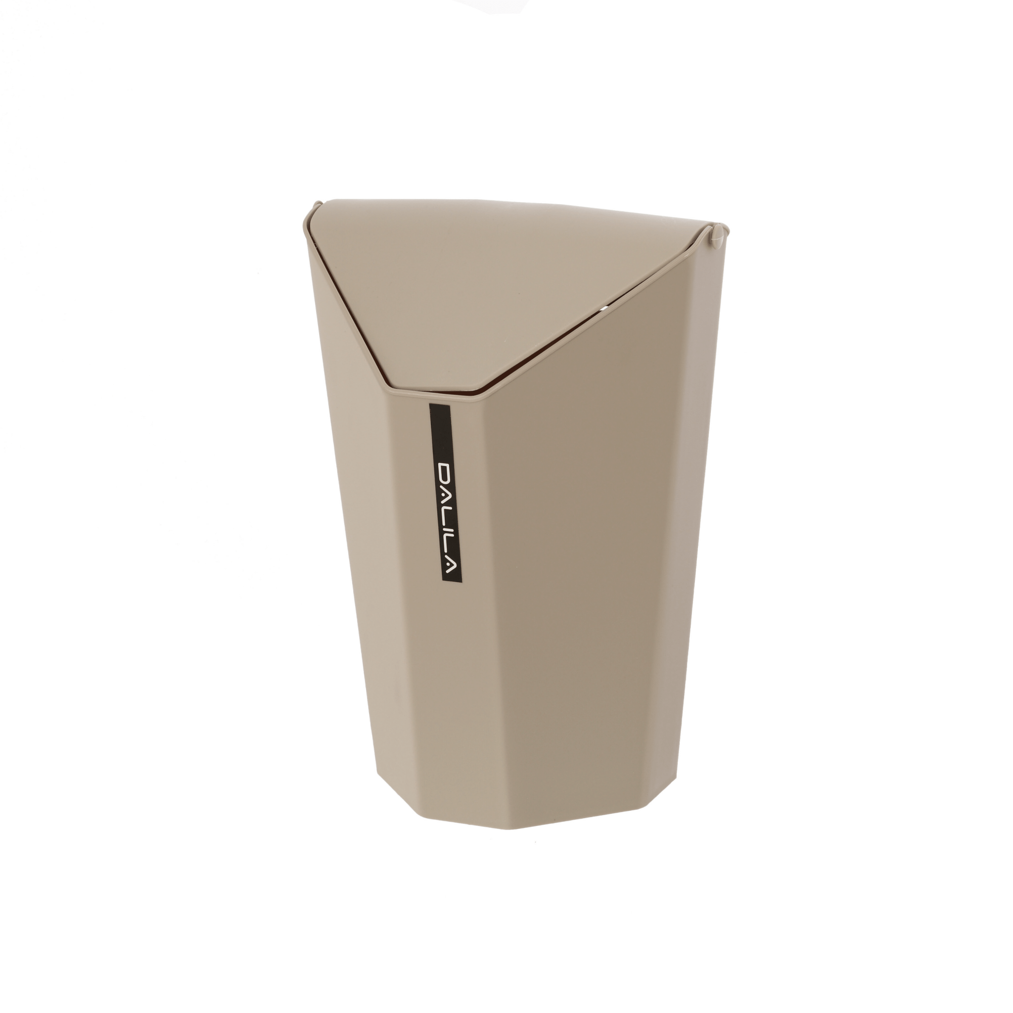 Pattumiera Bagno Con Coperchio Basculante 6,5 Lt Feridras "Dalila" Tortora - Dabicasa