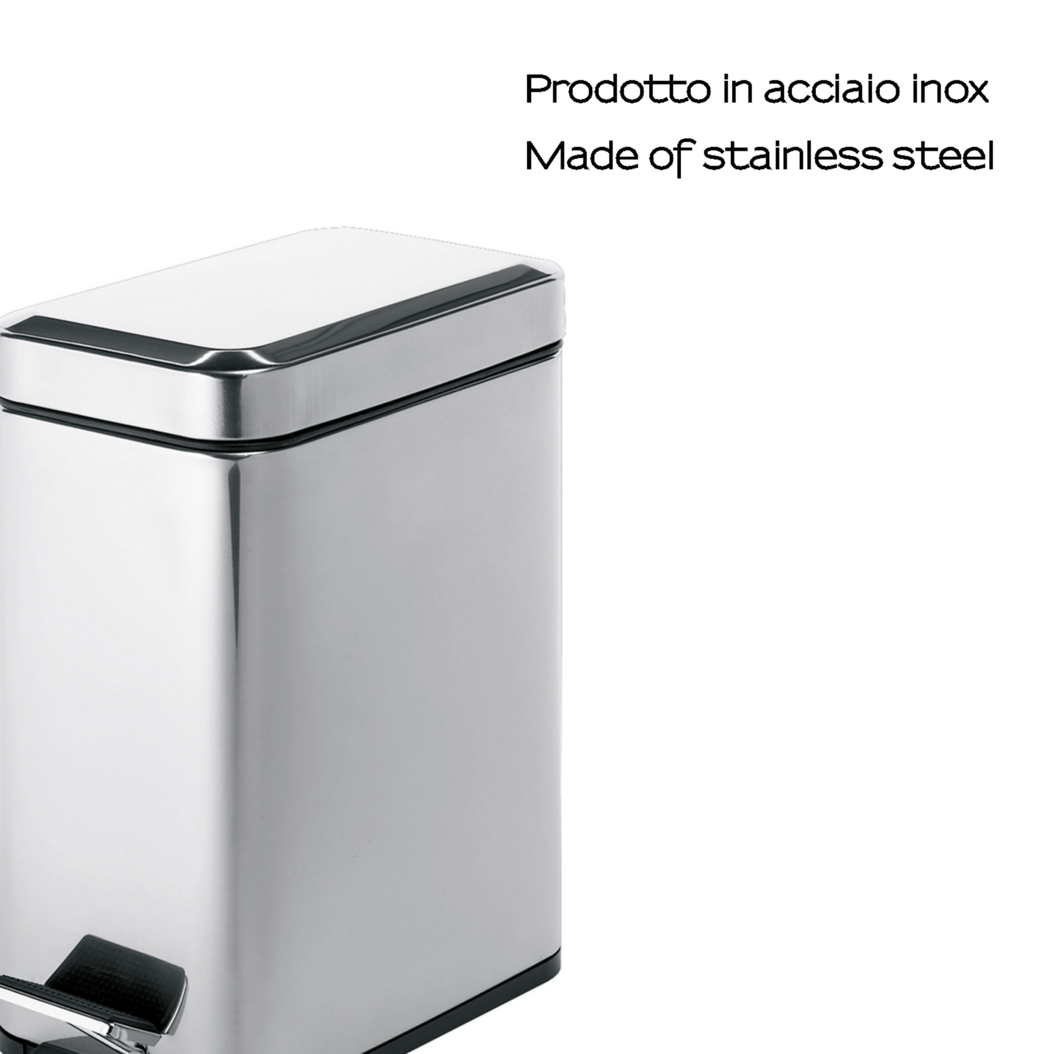 Pattumiera Bagno Con Pedale 5 Lt Gedy "Argenta" Cromo Lucido - Dabicasa