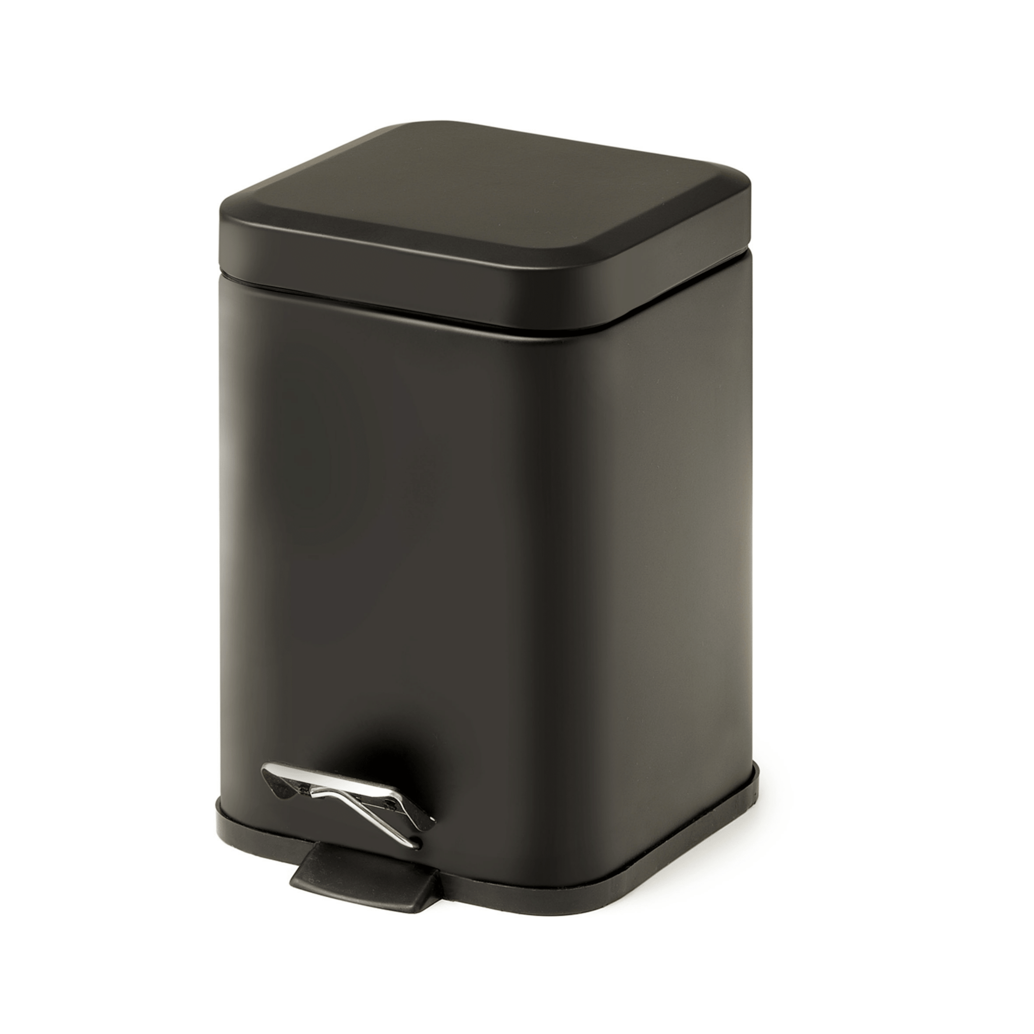Pattumiera Bagno Con Pedale 5 Lt Gedy "Argenta" Nero Opaco - Dabicasa