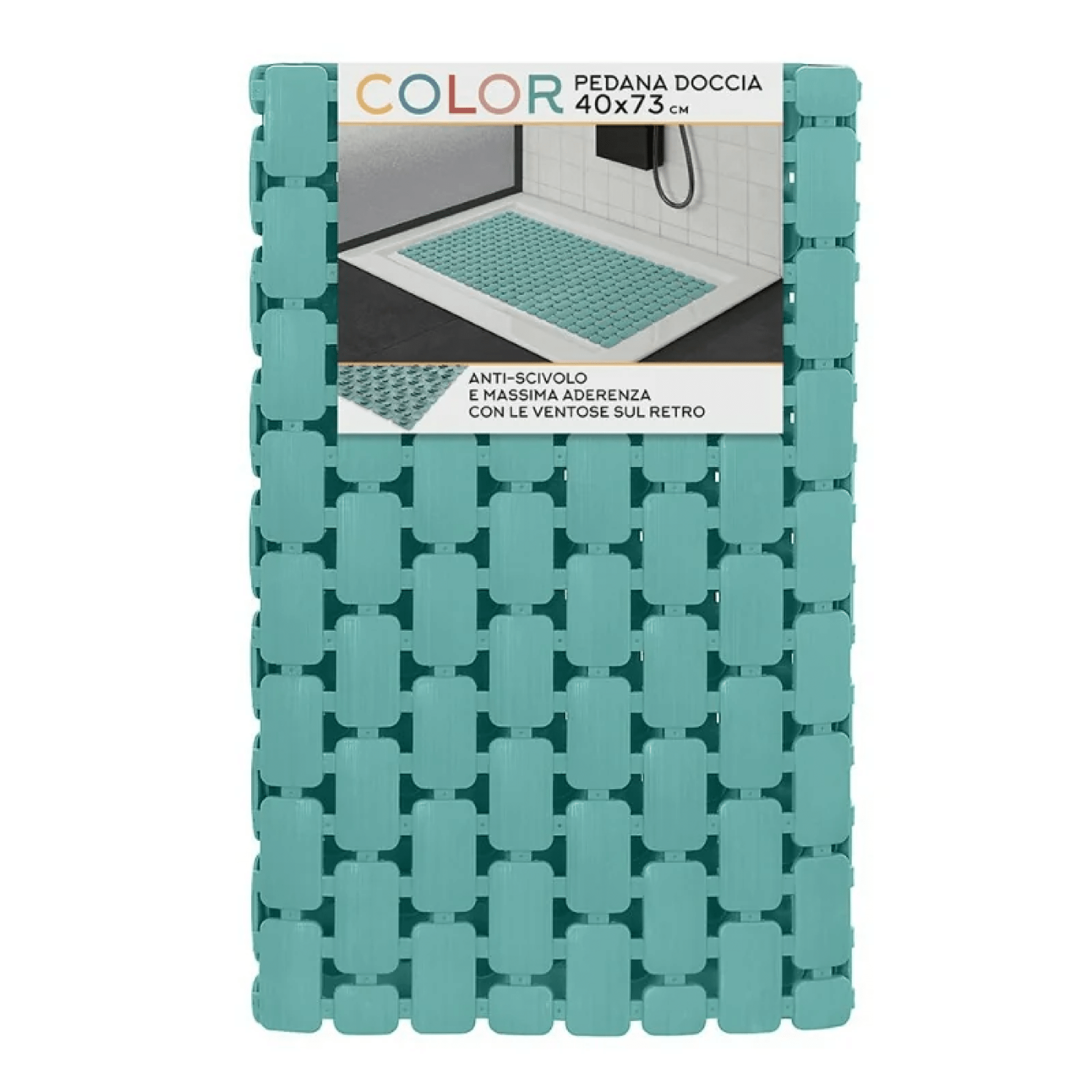 Pedana Doccia Antiscivolo 40x73 Feridras "Color" Verde - Dabicasa