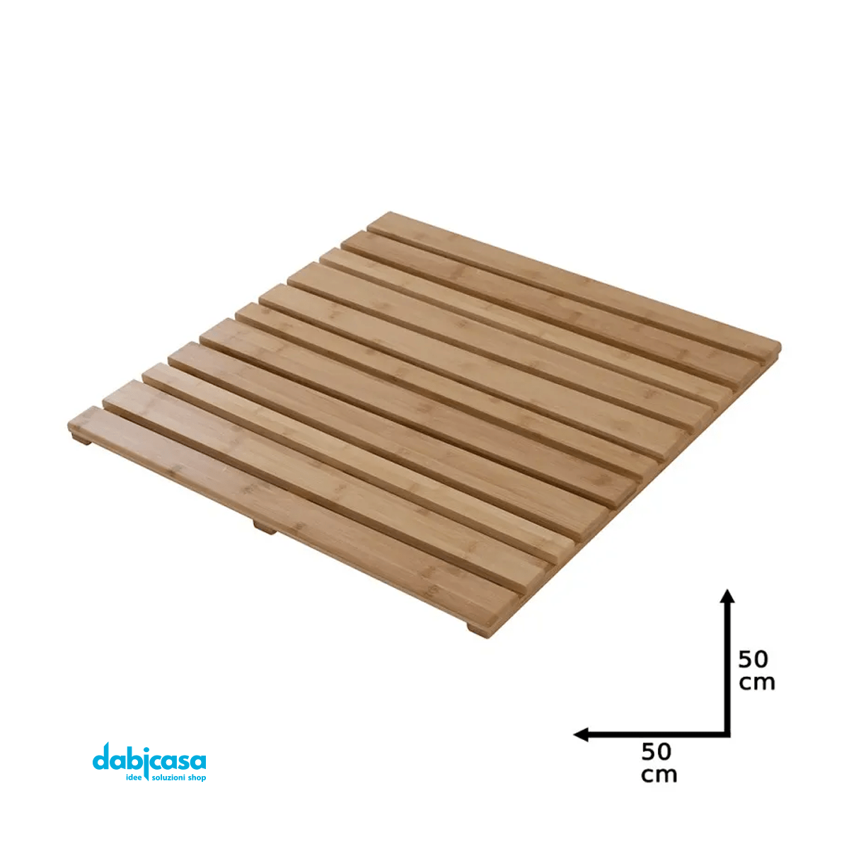 Pedana Doccia in Legno "Bambù" Per Piatto 50x50 - Dabicasa