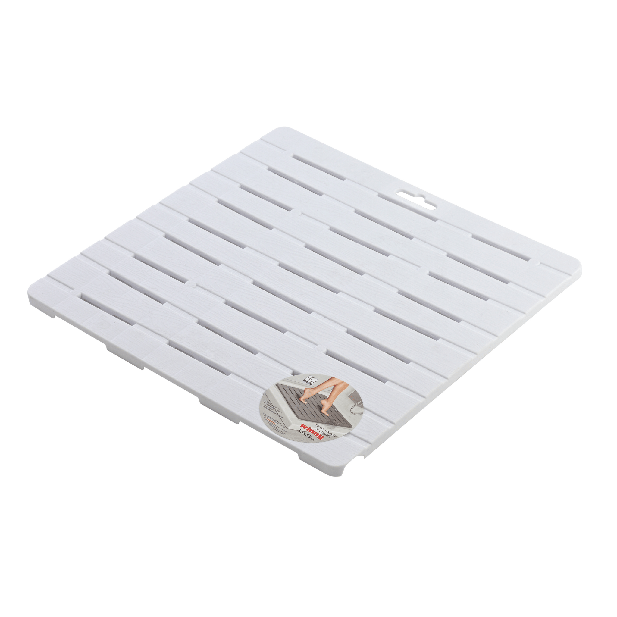 Pedana Doccia Rigida 55x55 Feridras "Winny" Bianco - Dabicasa