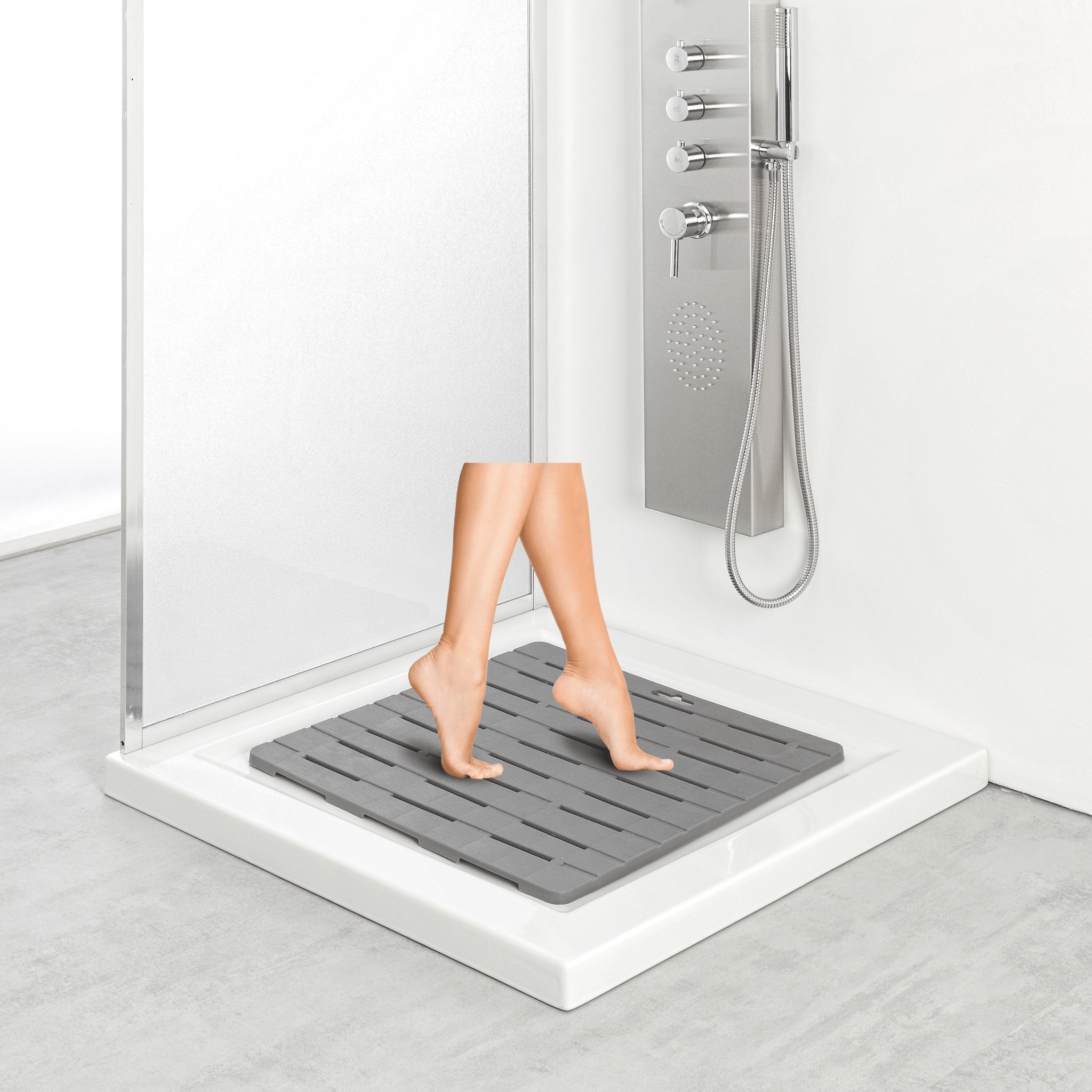 Pedana Doccia Rigida 55x55 Feridras "Winny" Grigio - Dabicasa