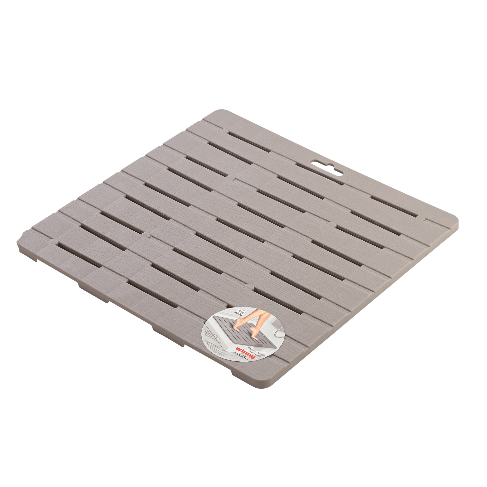 Pedana Doccia Rigida 55x55 Feridras "Winny" Tortora - Dabicasa