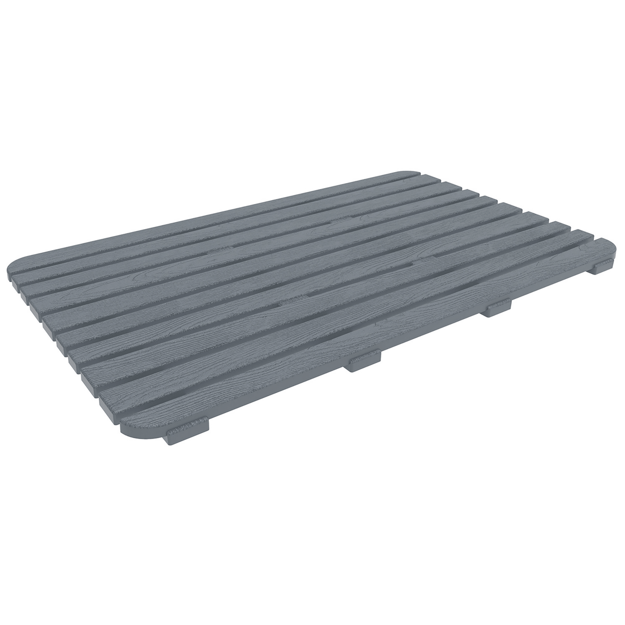 Pedana Doccia Rigida 80x50 Feridras "Woody" Grigio - Dabicasa