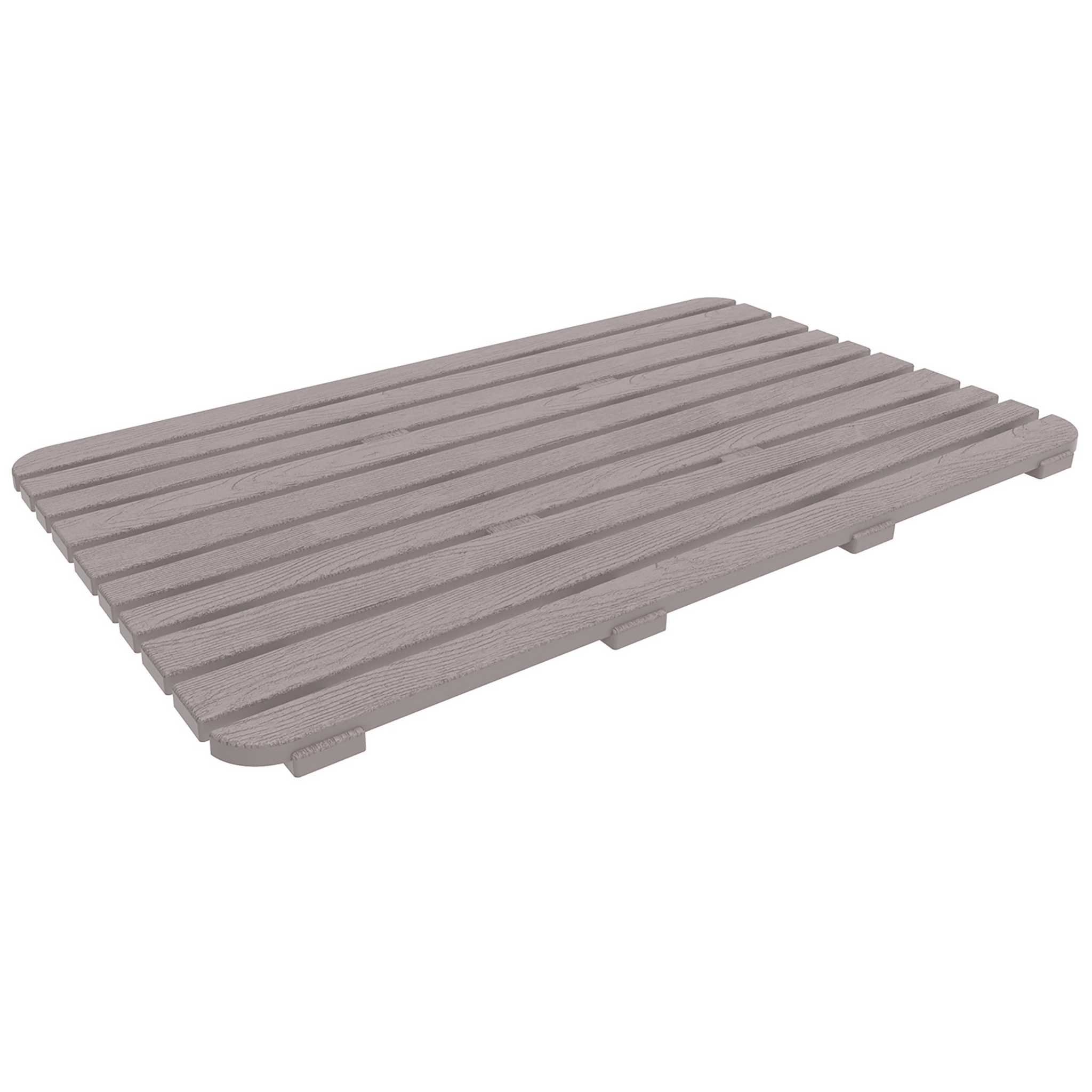 Pedana Doccia Rigida 80x50 Feridras "Woody" Tortora - Dabicasa
