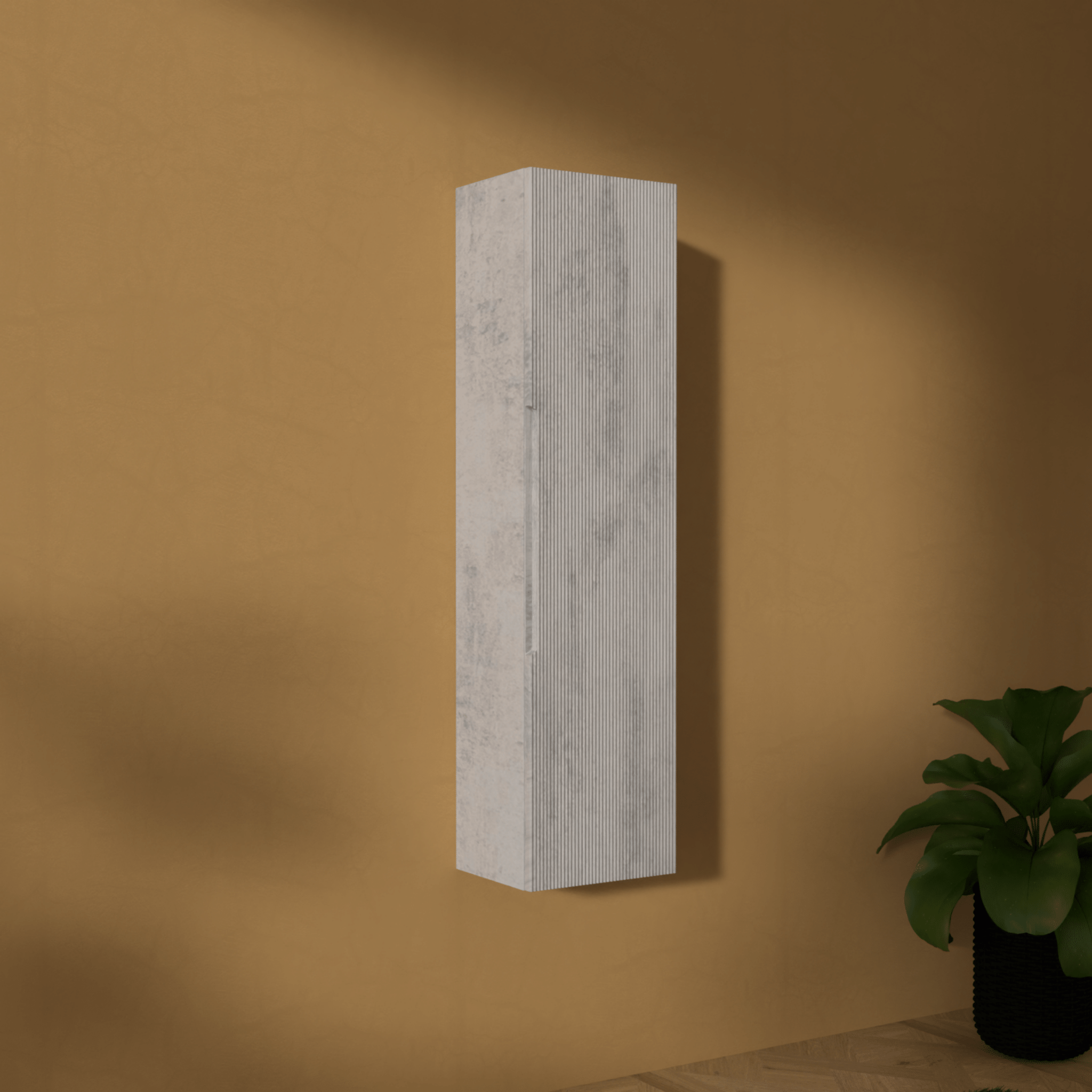 Pensile Portaoggetti 138 Cm Un'Anta AdattoCasa "Rigo" Grigio Caldo - Dabicasa