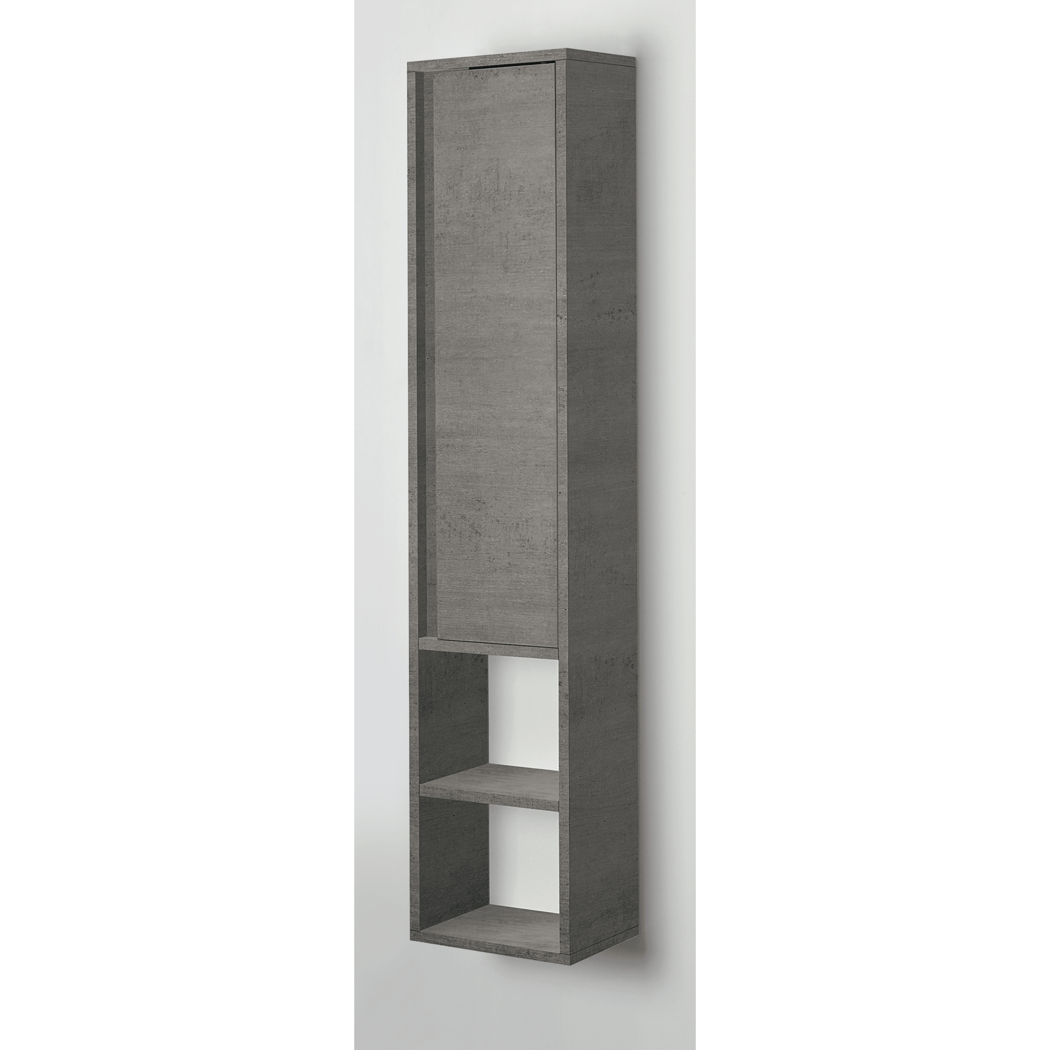 Pensile Portaoggetti 150 Cm Un'Anta Con Vano a Giorno Feridras "Shelf" Cemento - Dabicasa