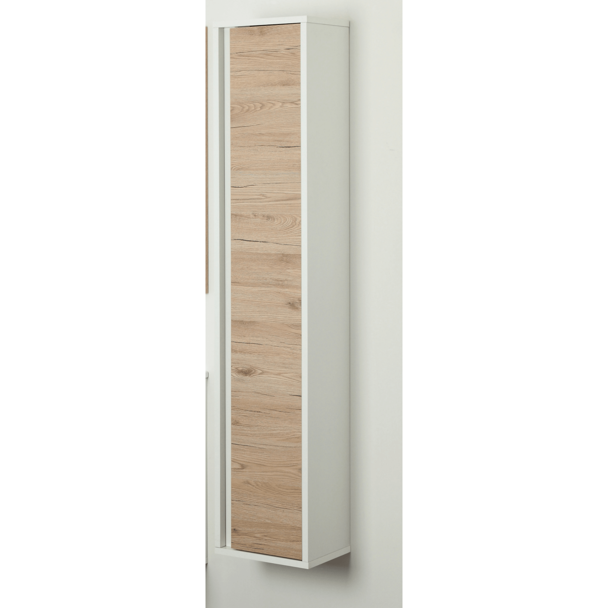 Pensile Portaoggetti 150 Cm Un'Anta Feridras "Fabula" Bianco Opaco/Rovere Di Bordeaux - Dabicasa