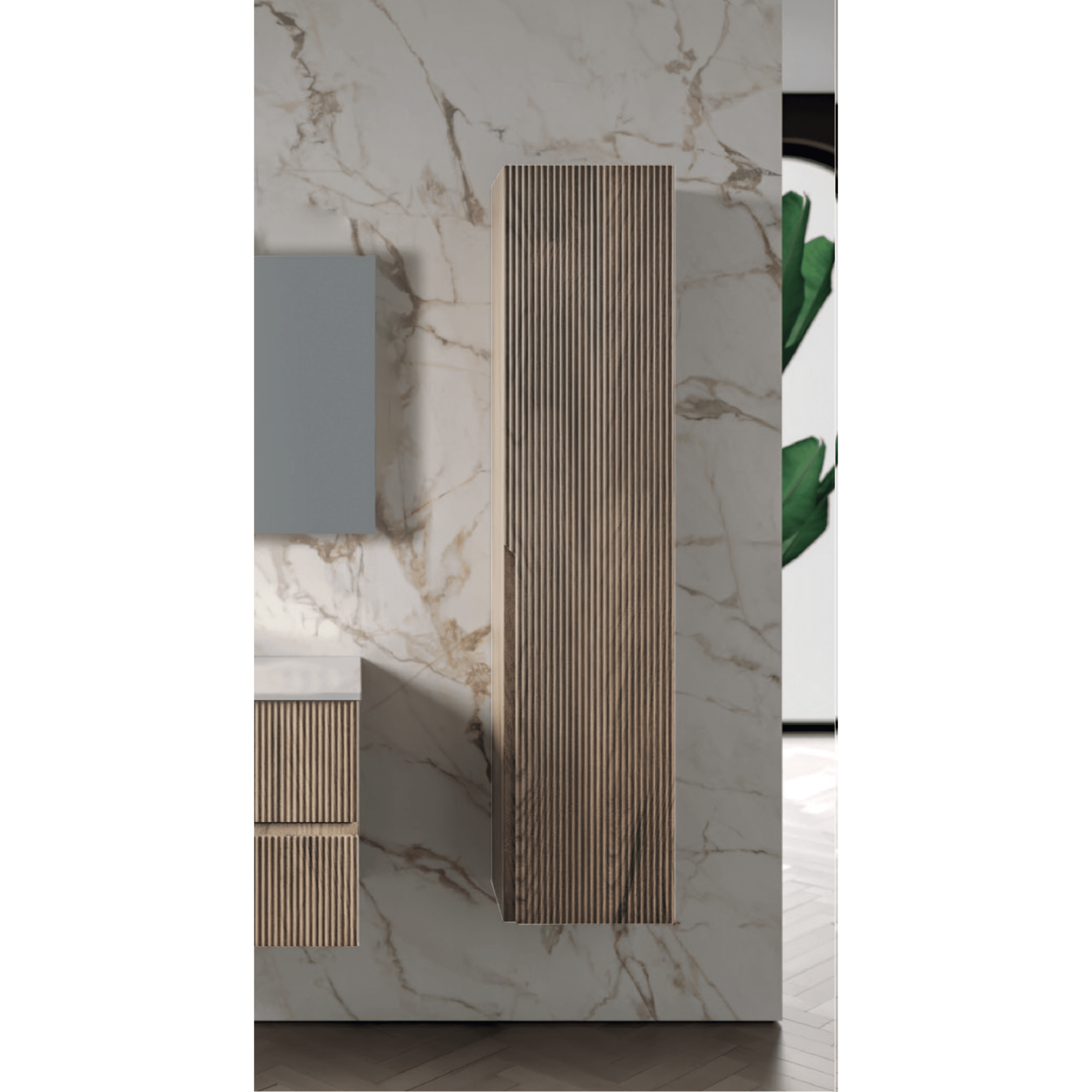 Pensile Portaoggetti Cannettato 160 Cm ItalBagno "Victor" Reversibile - Dabicasa