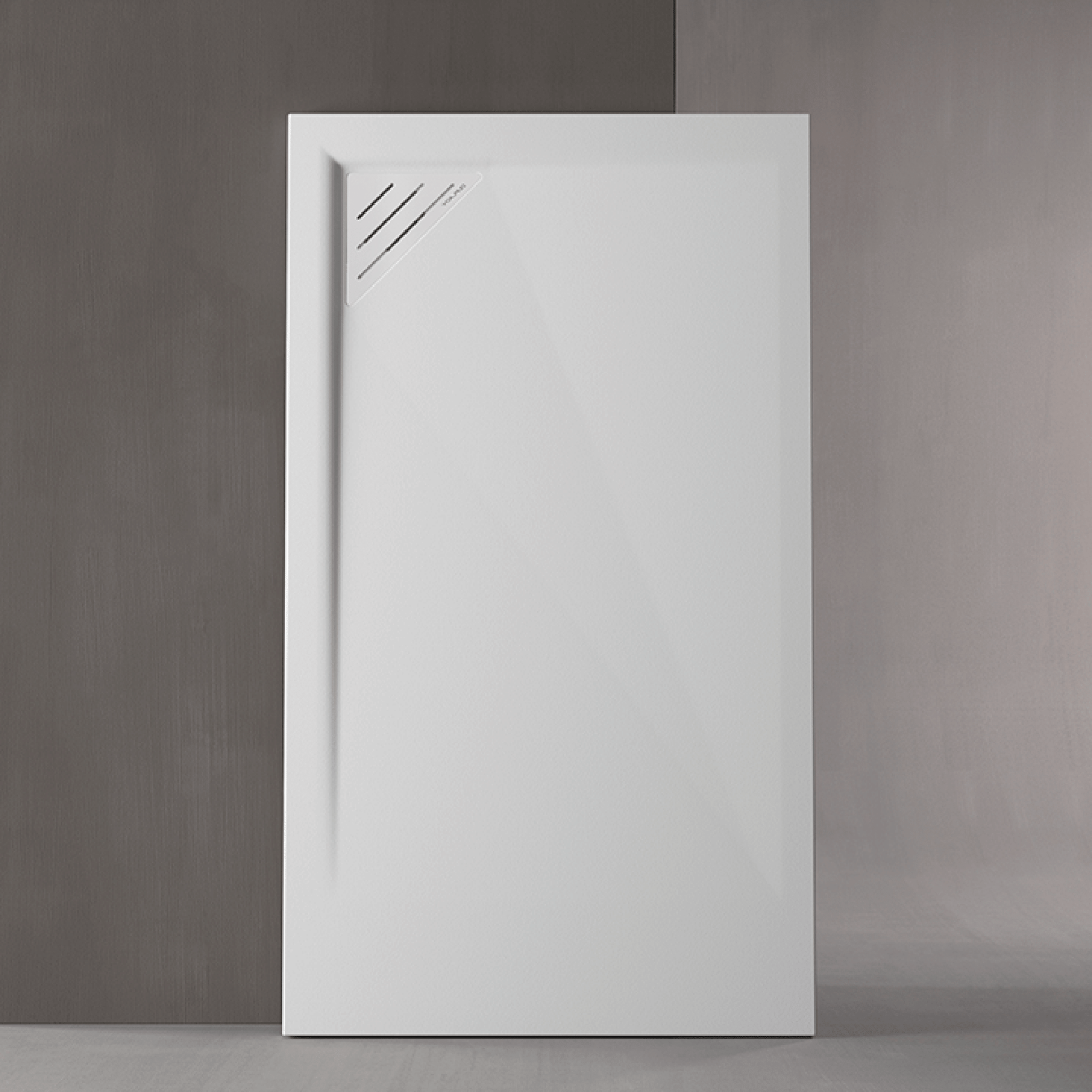 Piatto Doccia 80x100 Effetto Pietra Con Scarico a Destra Duplach "Mio" Bianco - Dabicasa