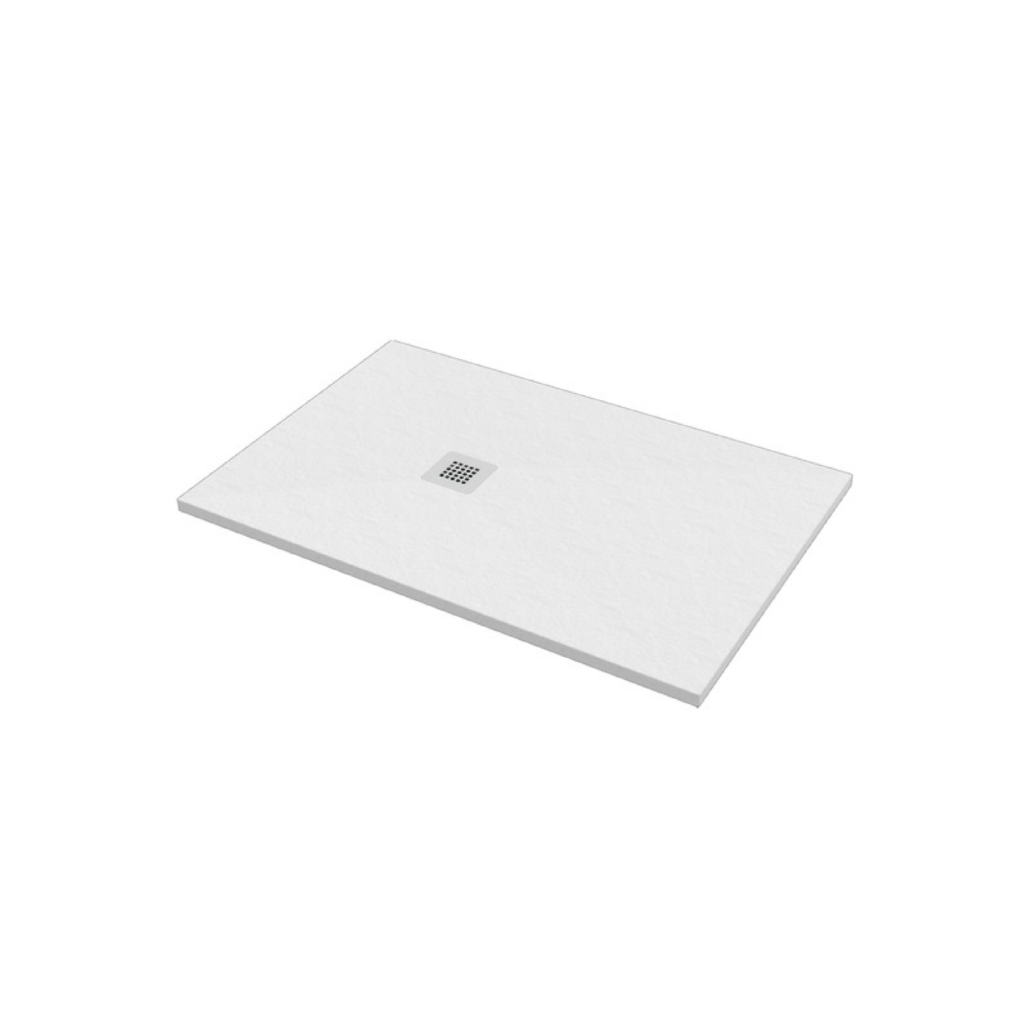 Piatto Doccia 80x120 Effetto Pietra Ercos "Stone" Bianco Opaco - Dabicasa