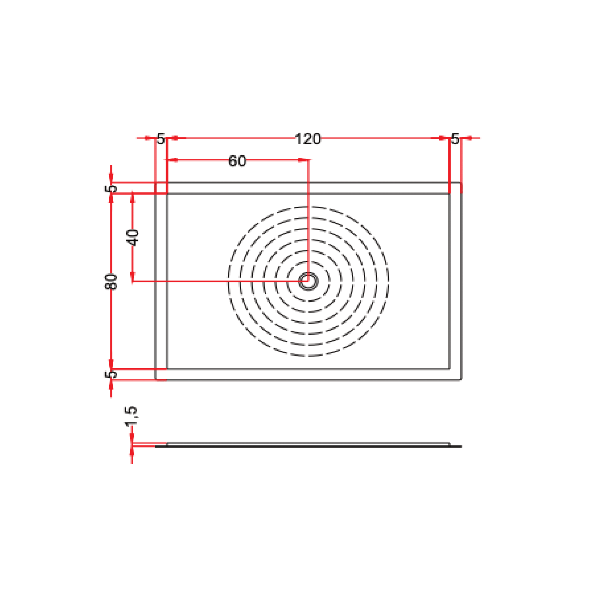 Piatto Doccia 80x120 Treesse "Gen - D" Bianco - Dabicasa