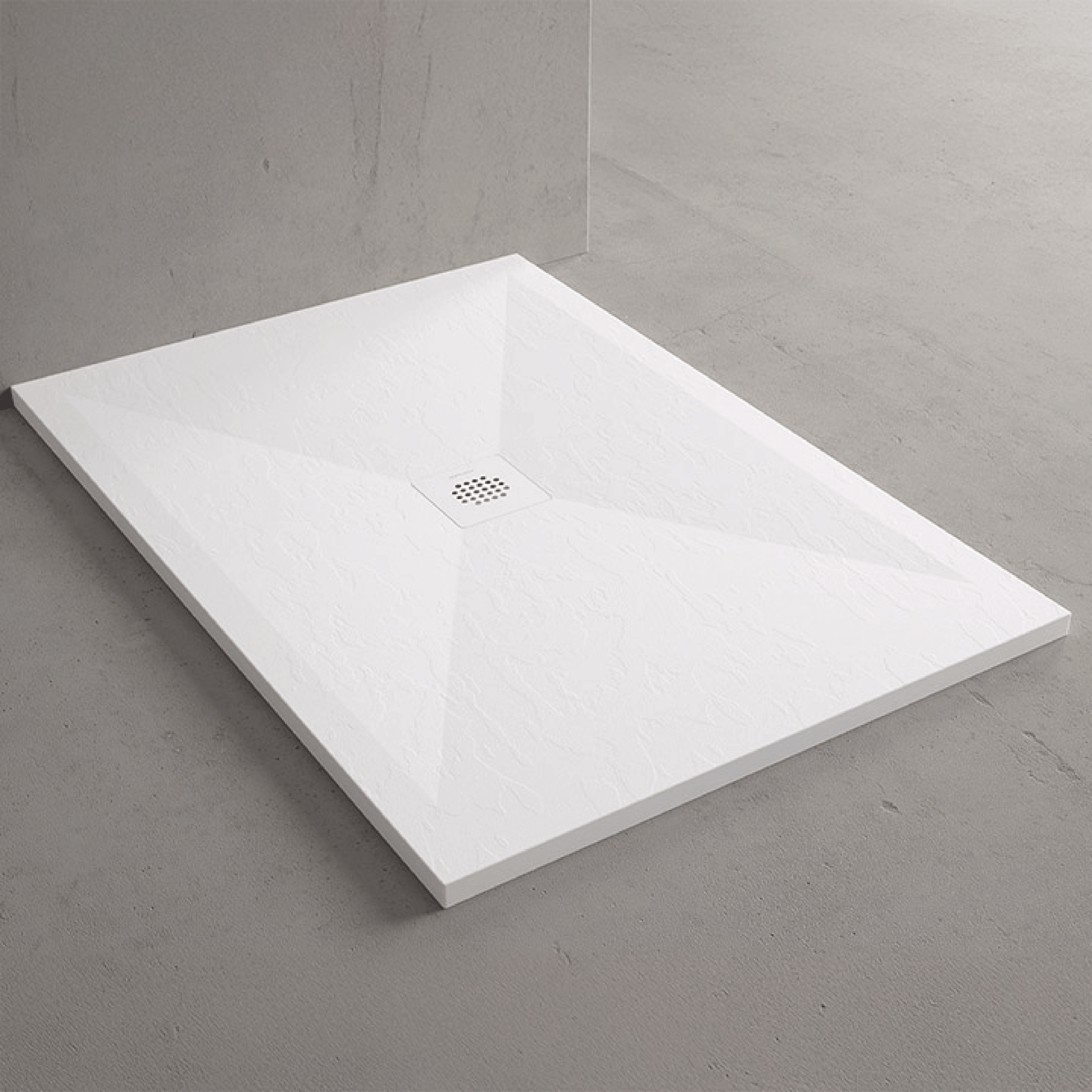 Piatto Doccia 80x200 Effetto Pietra Duplach "Sorty" Bianco - Dabicasa
