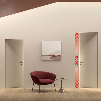 Porta a Battente Filo Muro Reversibile XREVERX XL Minimal per Interni Da L 80 cm H 240 cm "Ermetika" - Dabicasa