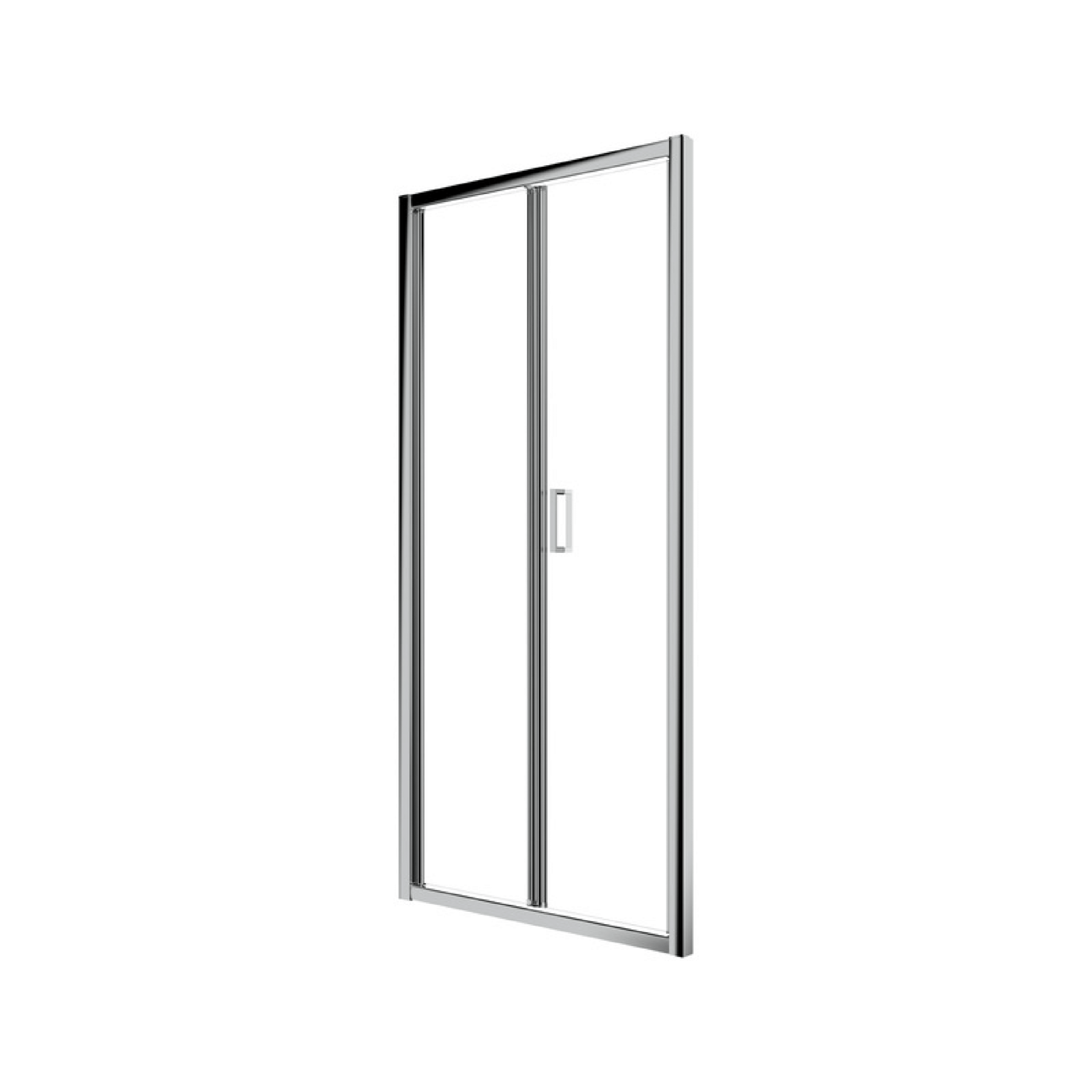 Porta a Soffietto Per Nicchia Est.98 - 102 Cm Ercos "Gold" Cromo Lucido/Vetro Trasparente - Dabicasa