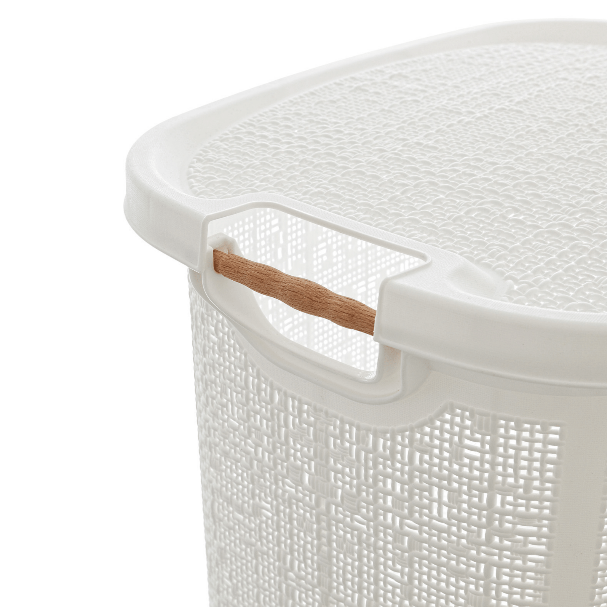 Portabiancheria Salvaspazio 60 Lt Feridras "Canvas" Bianco - Dabicasa
