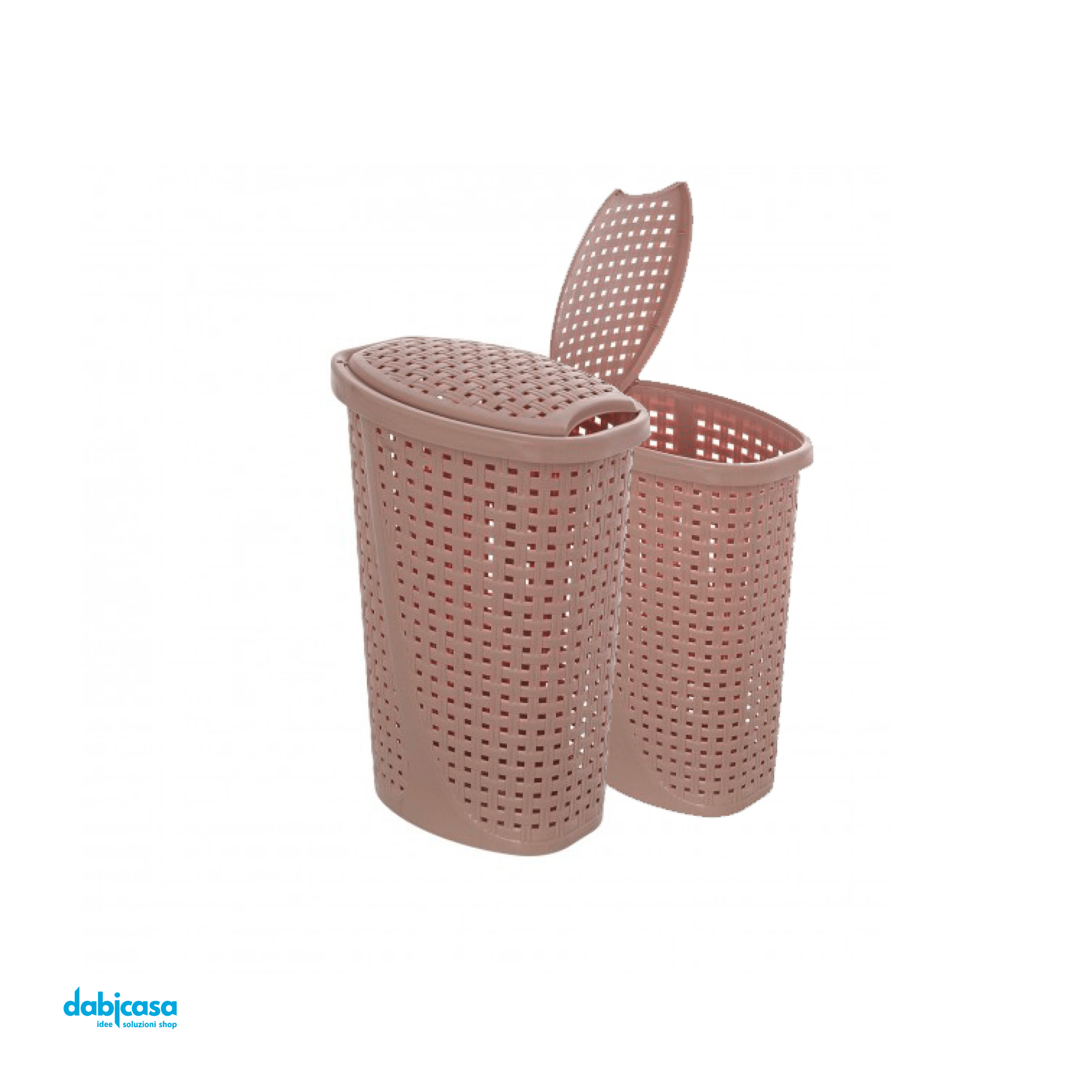 Portabiancheria "Slim" In Plastica 45 Lt Colore Rosa - Dabicasa