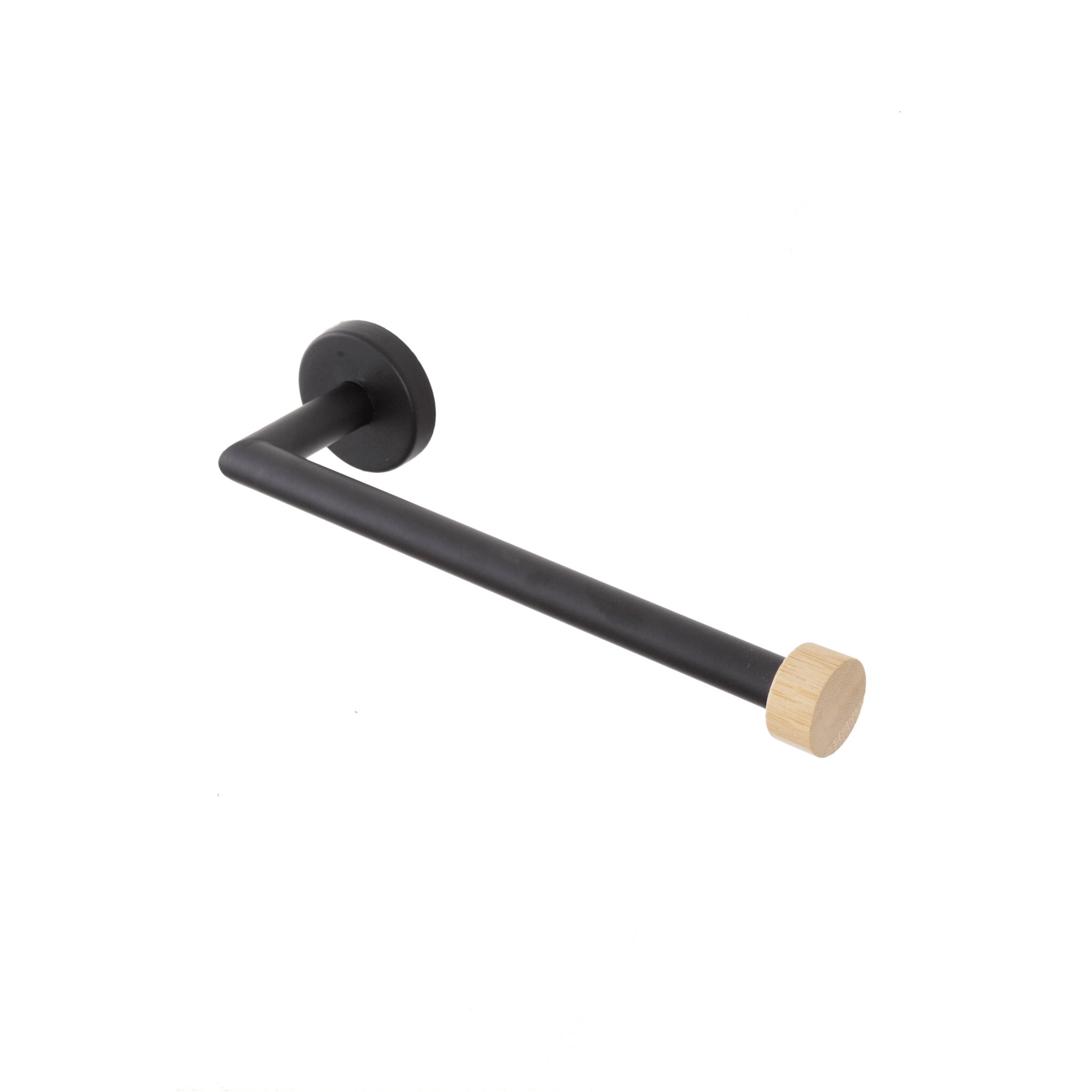 Portasalviette a Parete 25 Cm Feridras "Haiti" Nero/Bambù - Dabicasa