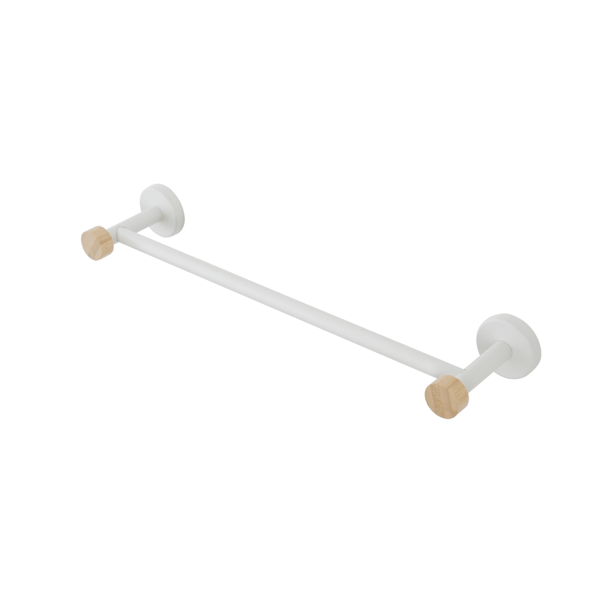 Portasalviette a Parete 40 Cm Feridras "Haiti" Bianco/Bambù - Dabicasa