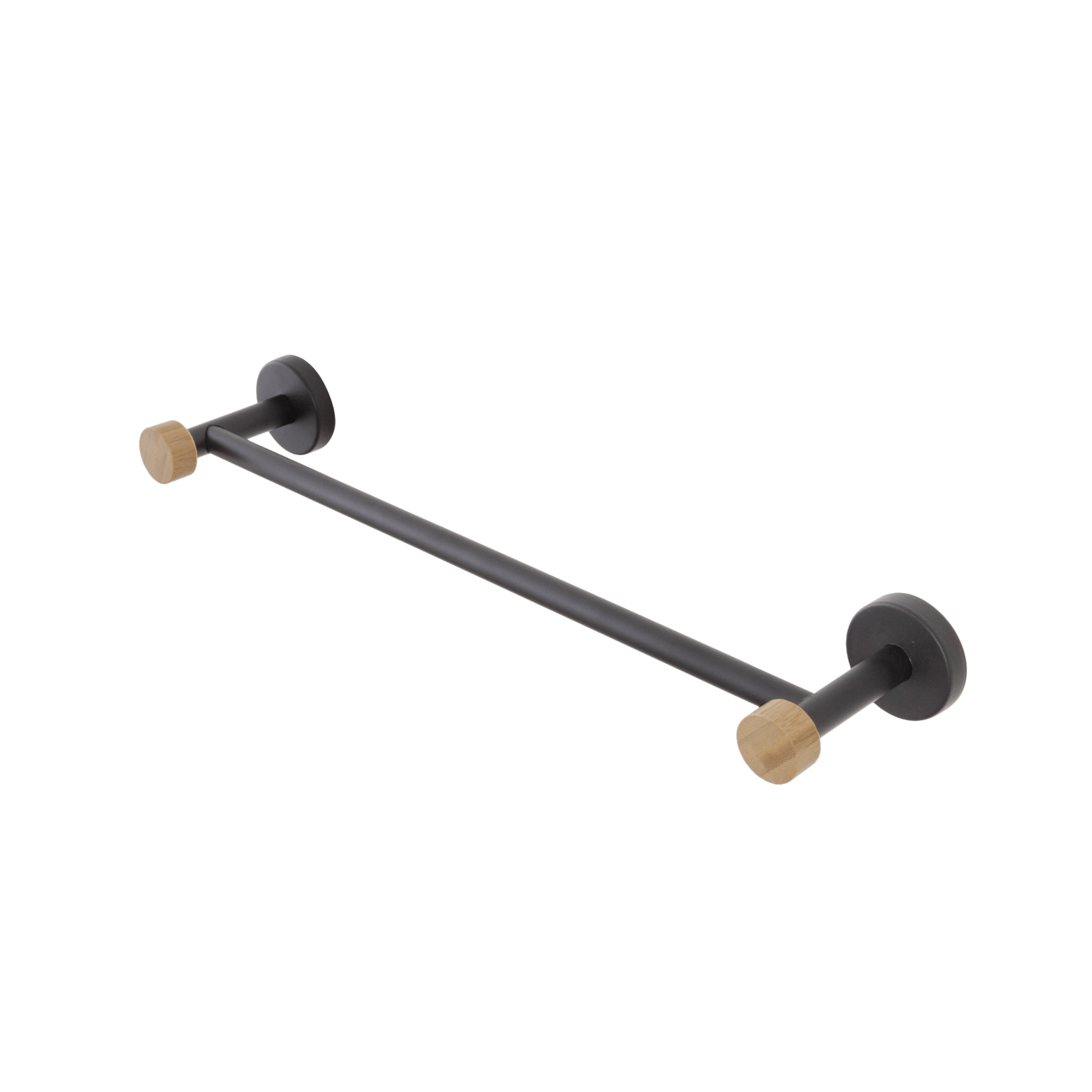 Portasalviette a Parete 40 Cm Feridras "Haiti" Nero/Bambù - Dabicasa