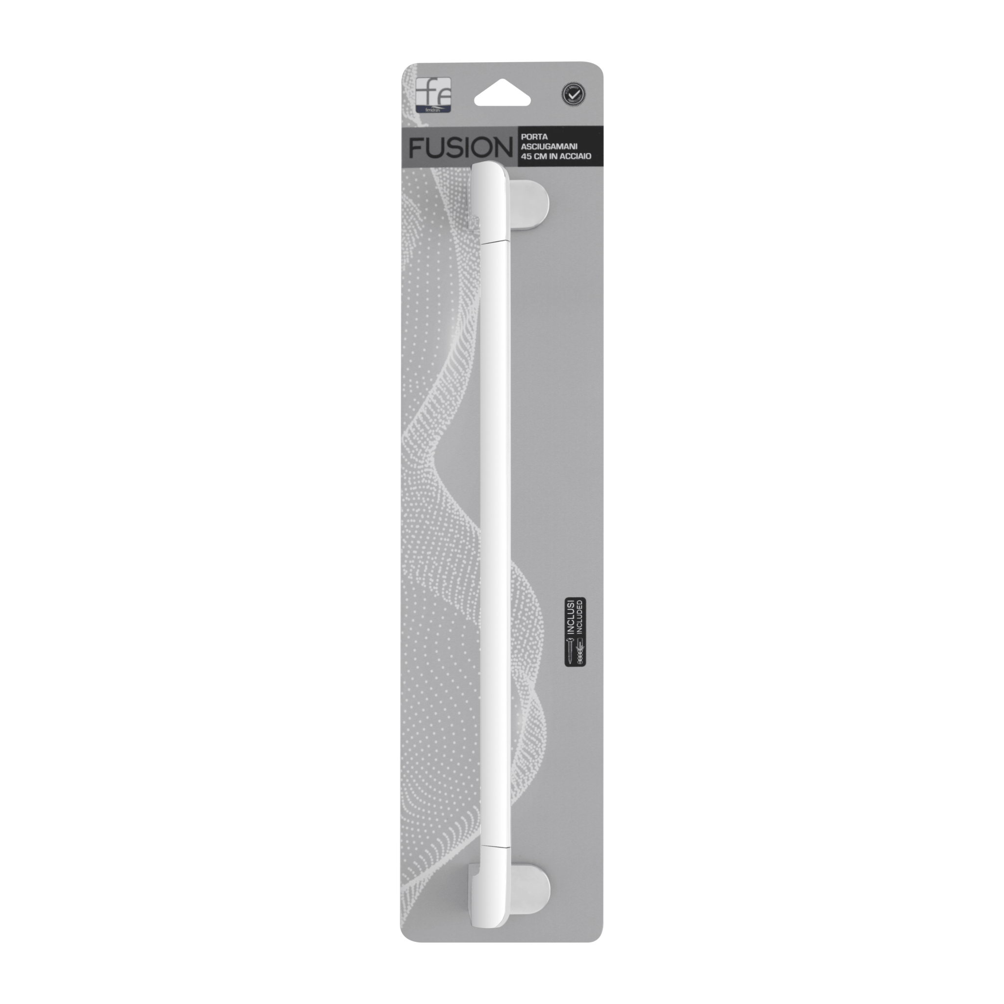 Portasalviette a Parete 45 Cm Feridras "Fusion" Cromo Lucido - Dabicasa
