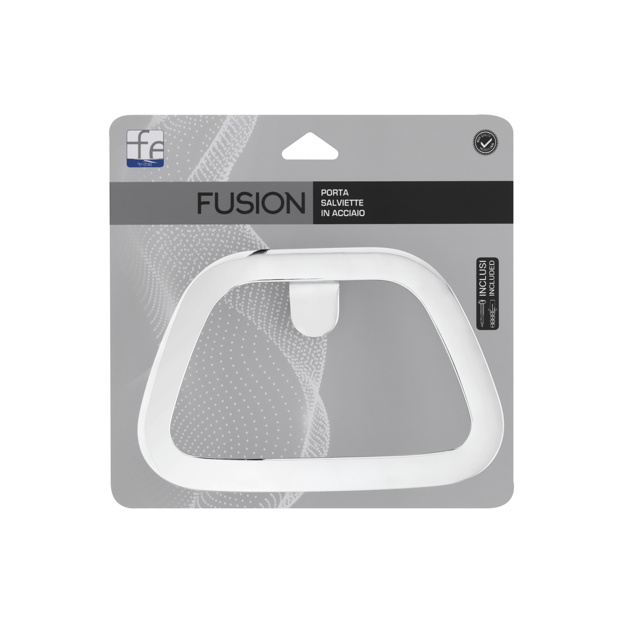 Portasalviette a Parete Feridras "Fusion" Cromo Lucido - Dabicasa