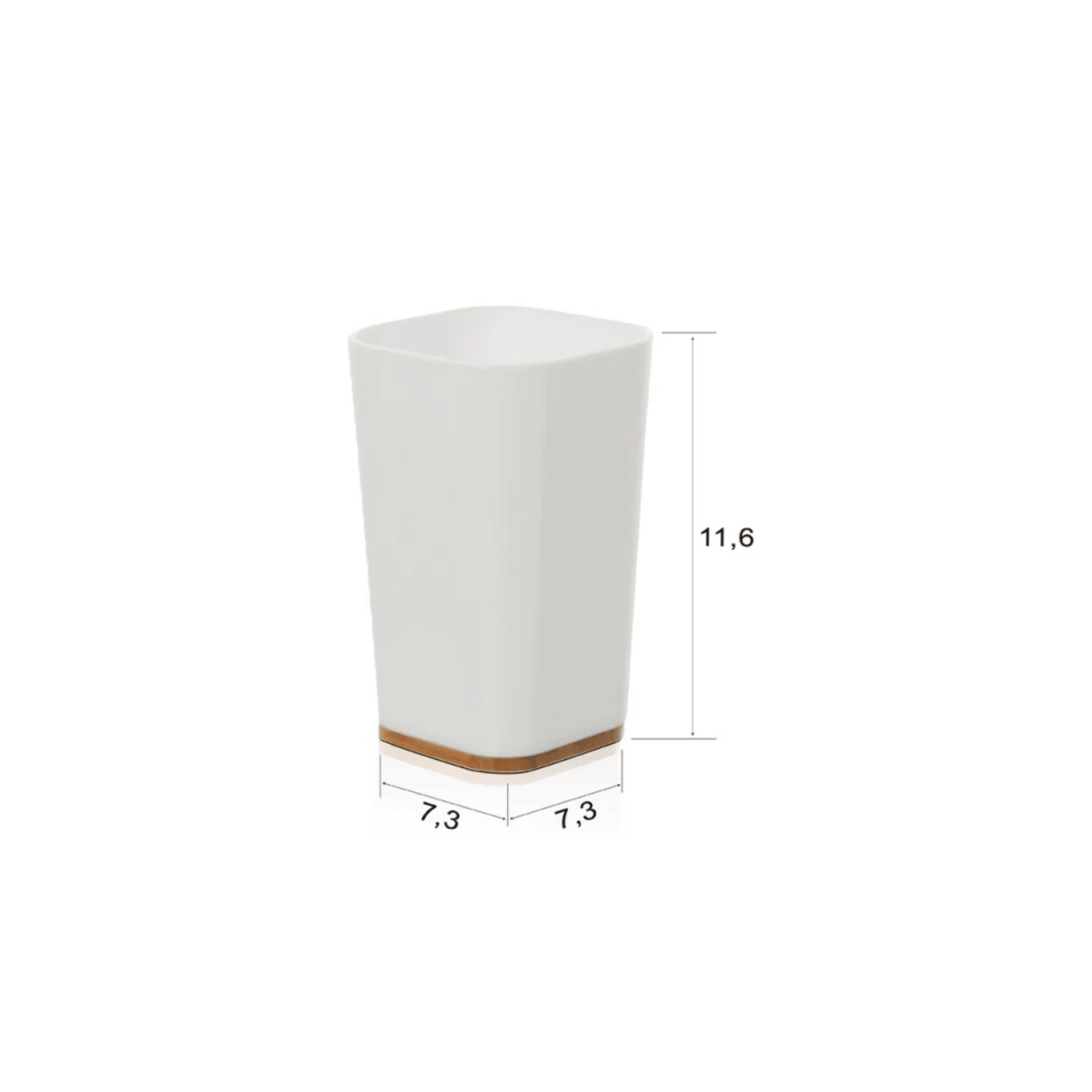 Portaspazzolino D'Appoggio Feridras "Bamboo" Bianco - Dabicasa